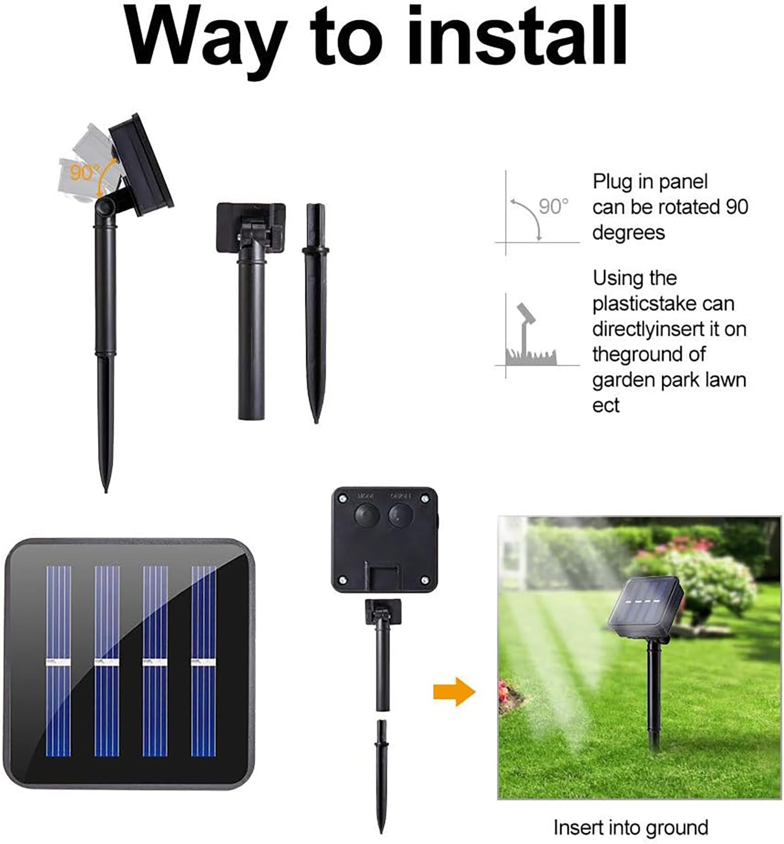 Solar Led Light Strip Outdoor Tape Rope Lights Waterproof 10Ft Garden Path Decorative Lighting With 8 Modes For Outside, Wrap, P