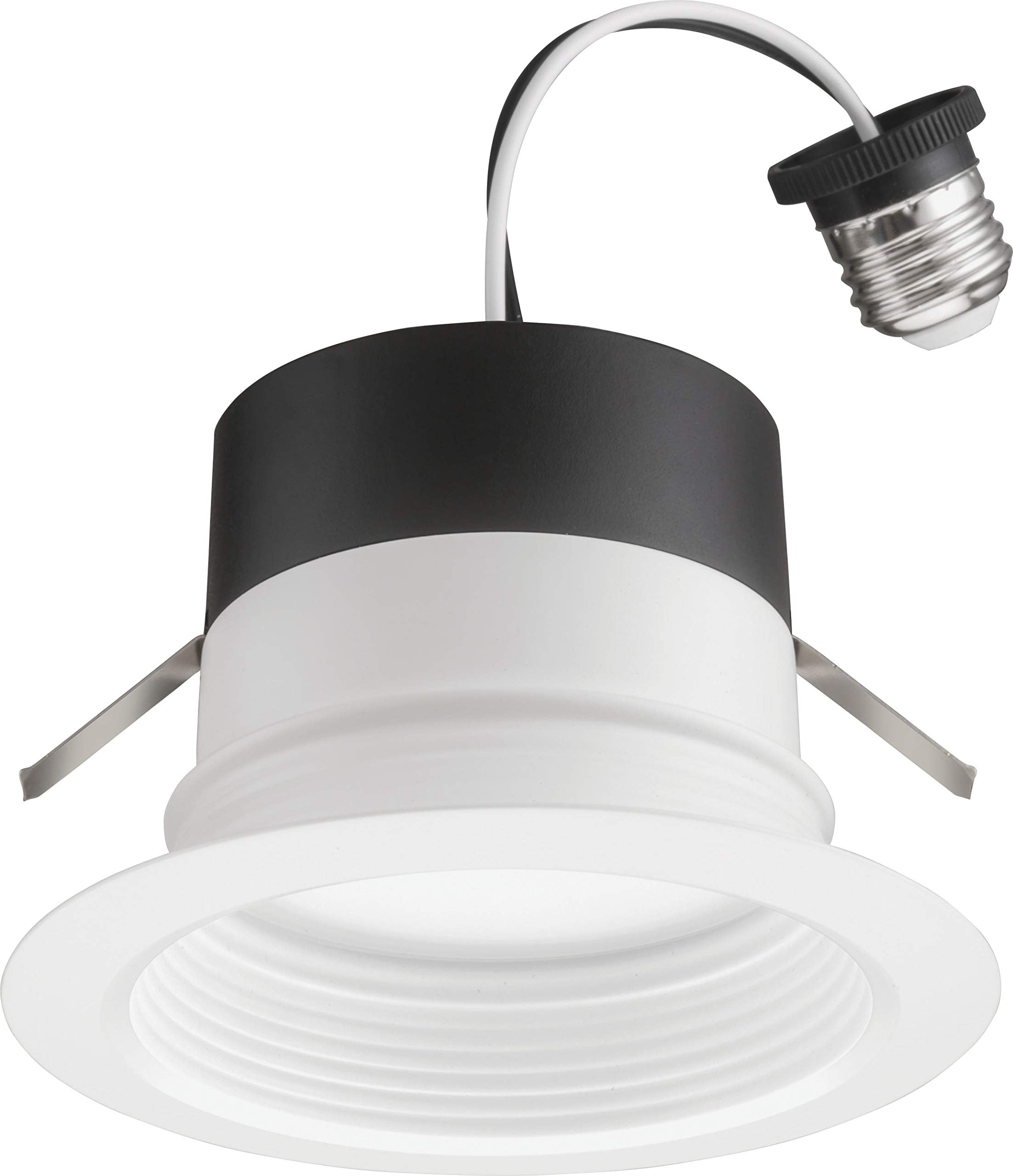 Juno 4BEMW SWW5 90CRI M6 E-Series LED Recessed Downlighting, Baffle Trim, 4-Inch, White