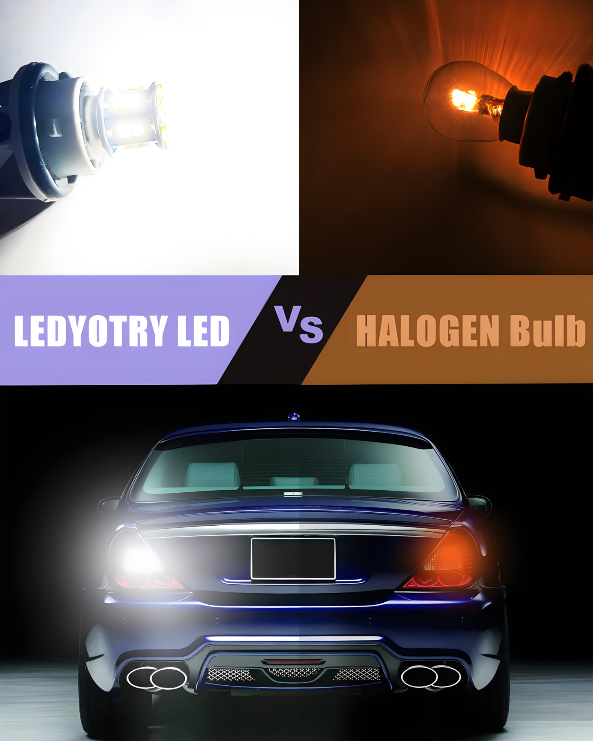 LEDYOTRY 1157 LED Bulb, Super Bright White, Backup Reverse Lights, Brake Tail Lights, Pack of 4