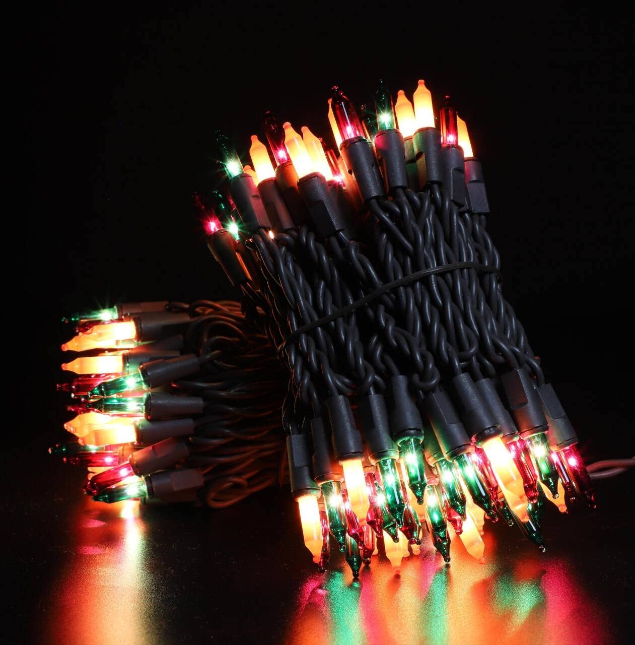 Glownova Brown Wire, Multicolor Incandescent Bulb 300 Mini String Lights For Indoor Halloween Tree Home Party Festival Decoration