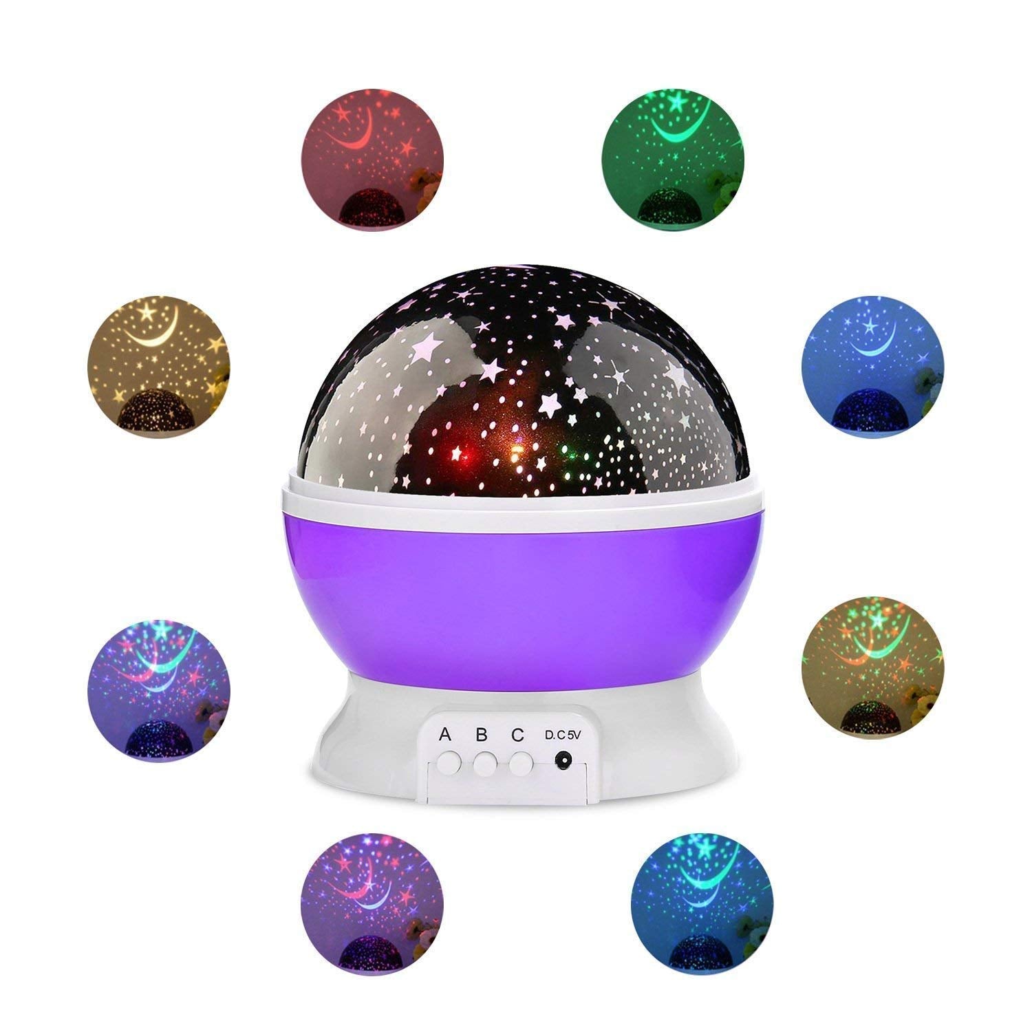 IXWQ Plastic Star Master Night Lamp Rotating Projector For Baby Room Bedroom Lights Galaxy Projector Kids For Diwali Home Decor 