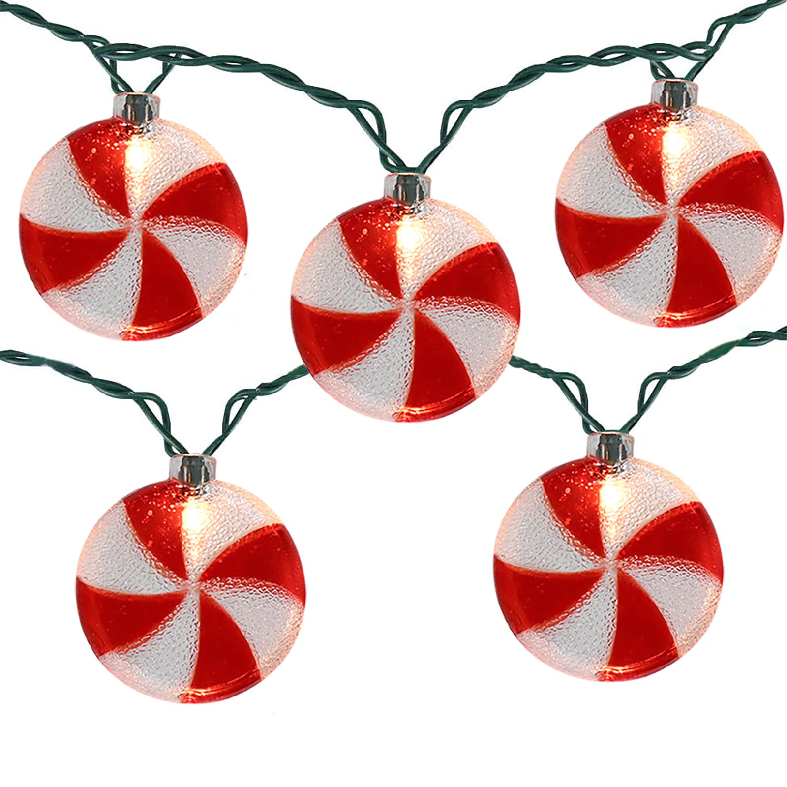 Cbebew 8.5Ft Candy String Lights - 10 Lollipop Lights For Indoor/Outdoor Holiday Decor