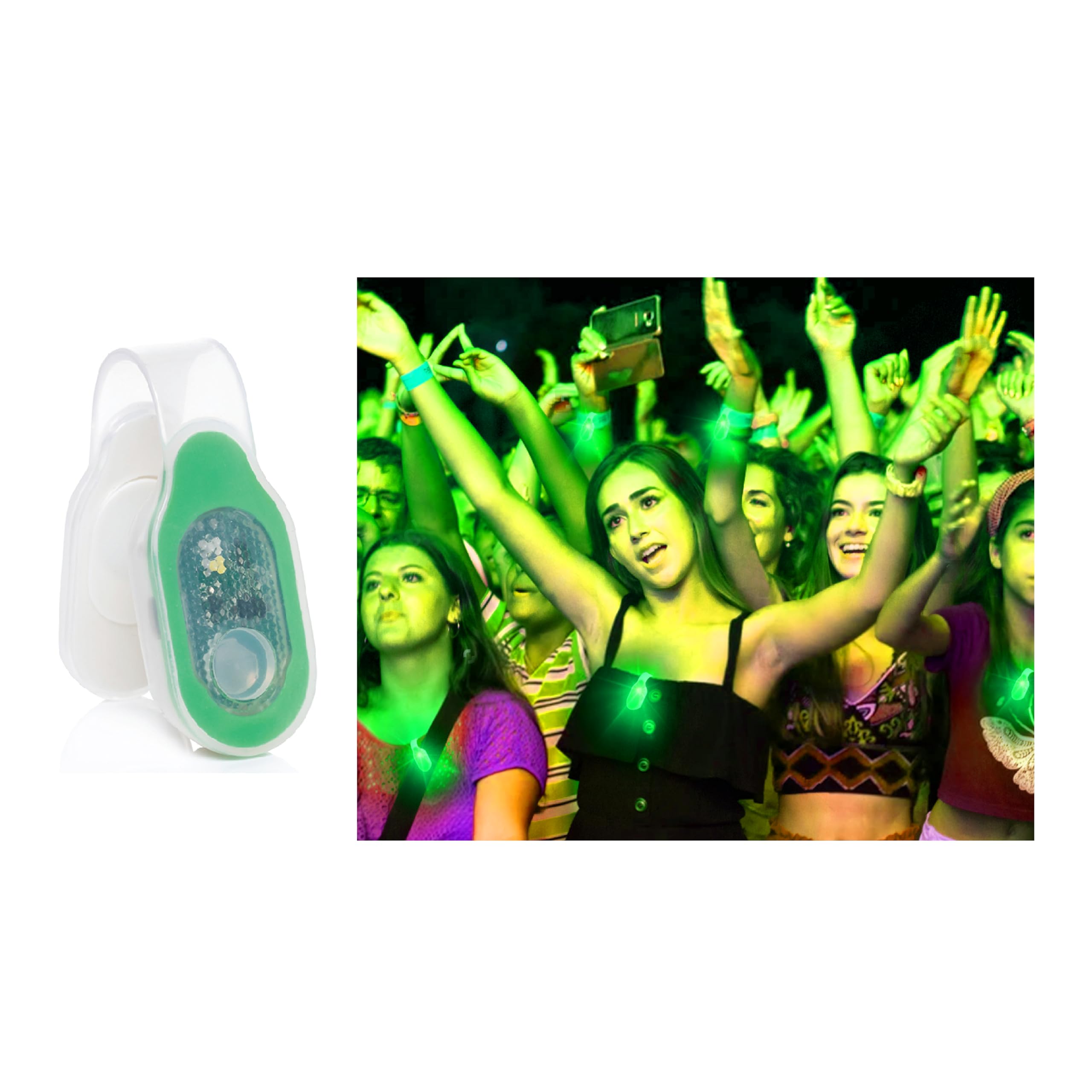 TDL Clip-on Magnetic LED Safety Light - Rechargeable, 4 Modes, Green, Perfect for Nurses, Hiking, Dog Walking, Running, and EMTs