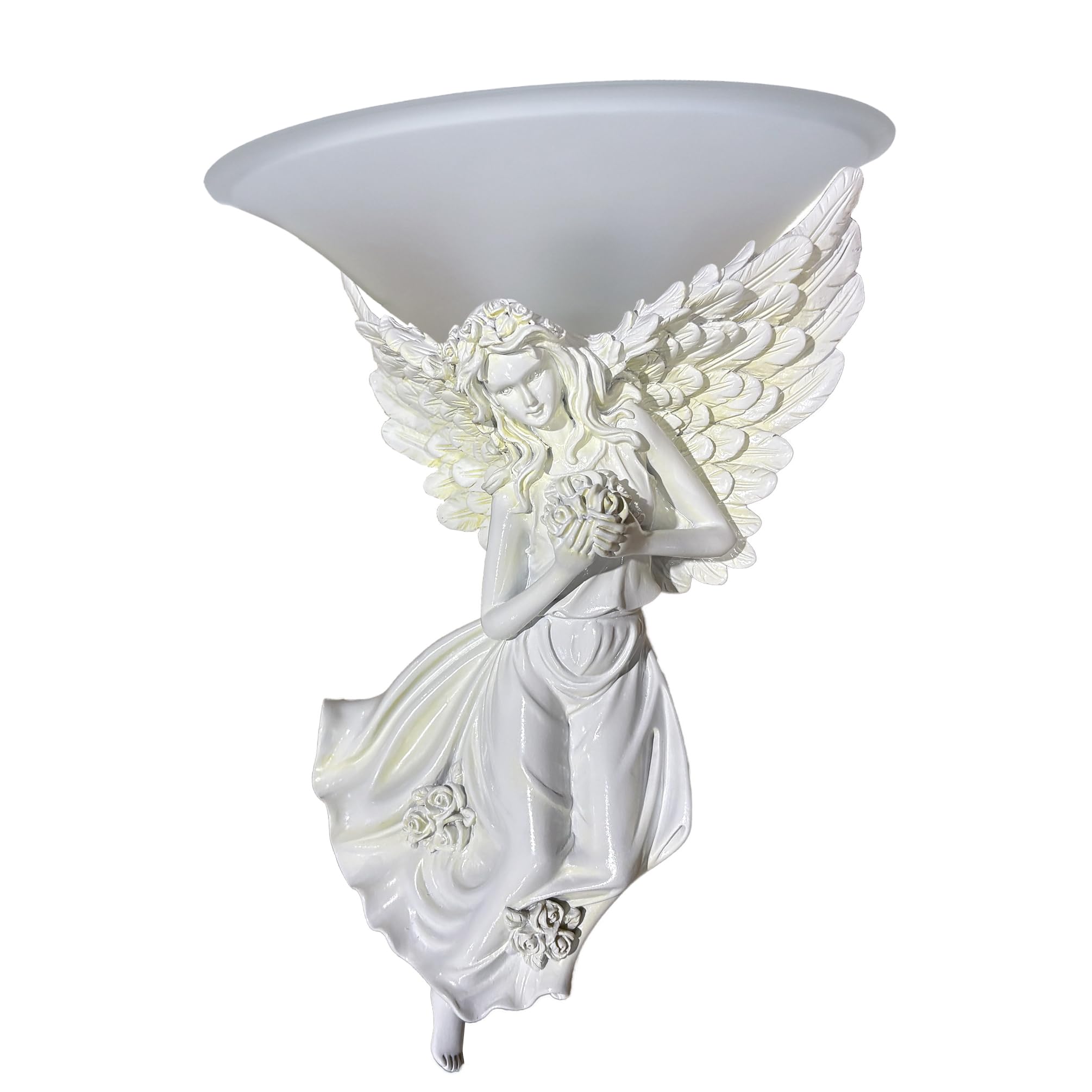 FixtureDisplays Wall Sconce Light Fixture Up Lamp Bedroom Living Hallway Dinning Sanctuary Angel 15861-RIGHT-NPF