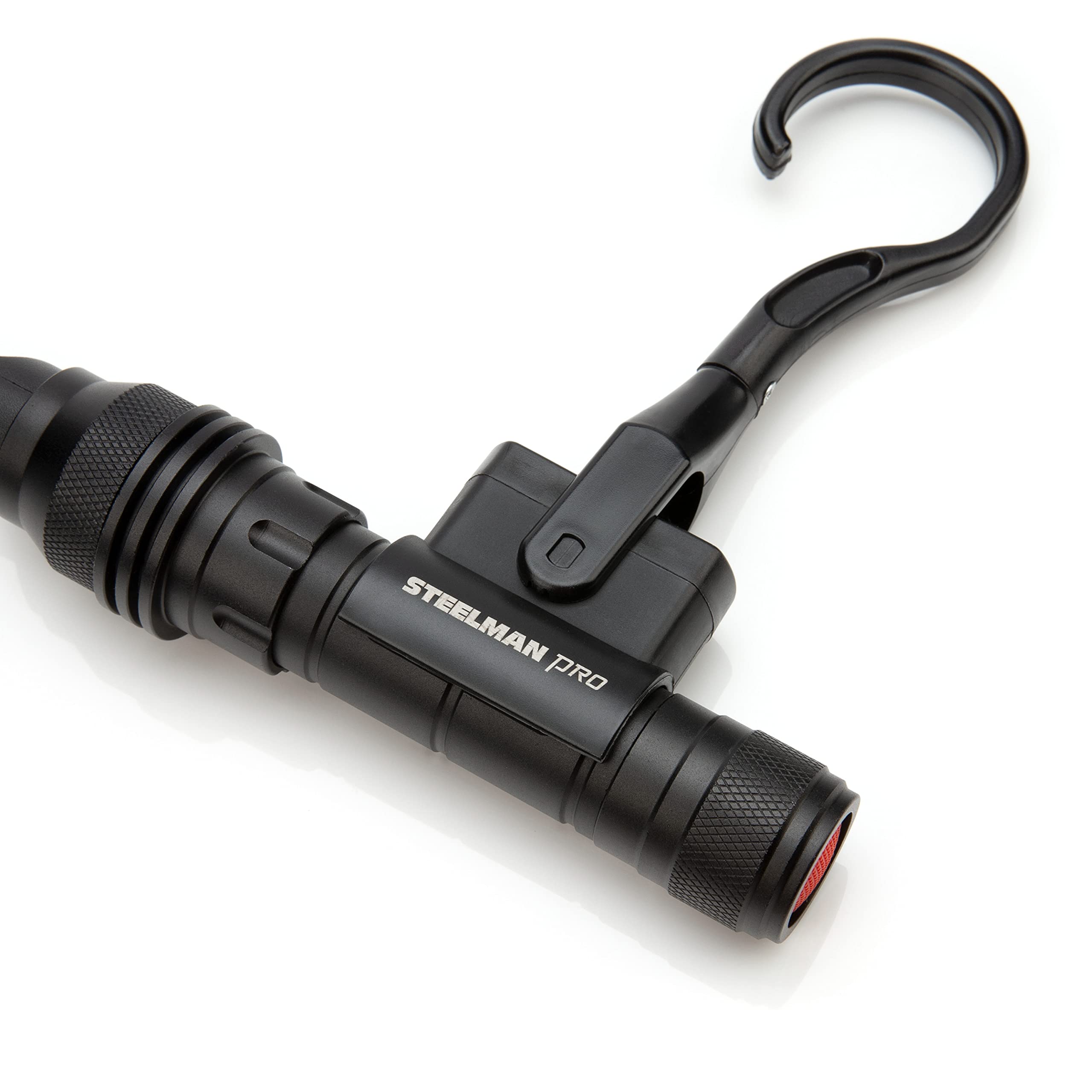 Steelman Pro Magnetic Hook Flashlight Holder, Model 78751, Black, Plastic Material