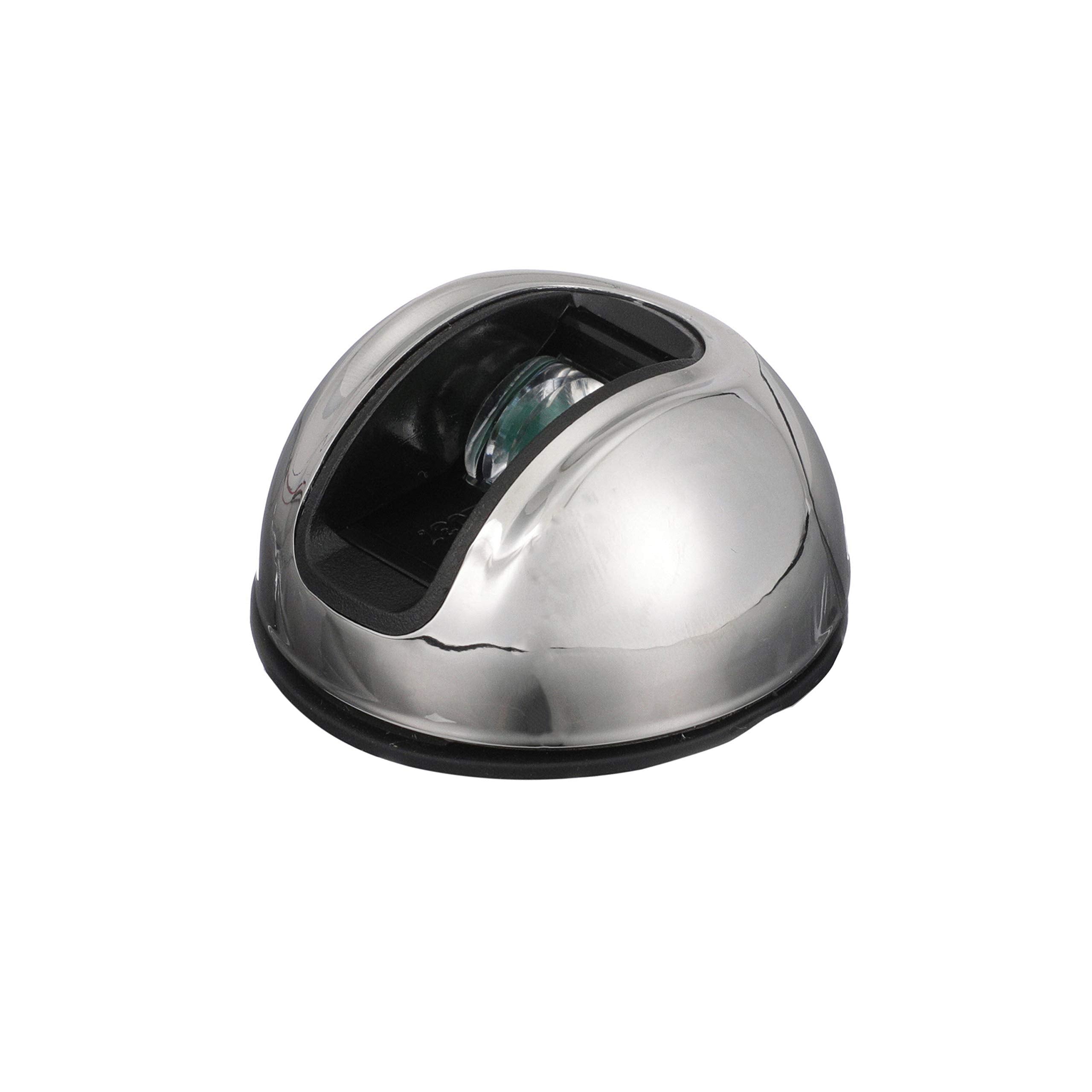 Attwood Nv3012Ssg-7 Lightarmor™ 2-Mile Vertical Surface Mount Navigation Light, Green Led Lighting, Round Stainless Housing