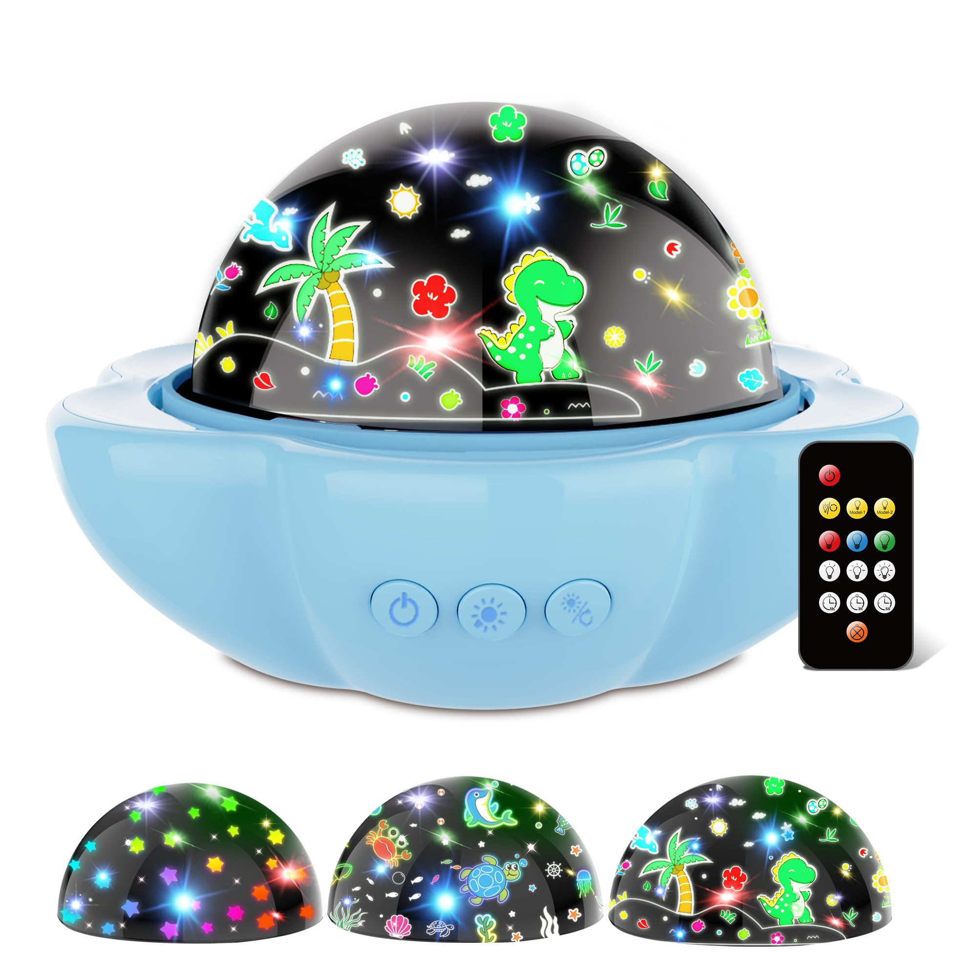 Night Light For Kids Dinosaur Night Lights Projector Remote Dimmable Timer Star Projector 360?Slient Ocean Lights For Ceiling Projector Christmas Birthday Gifts For Boys&Room Decor
