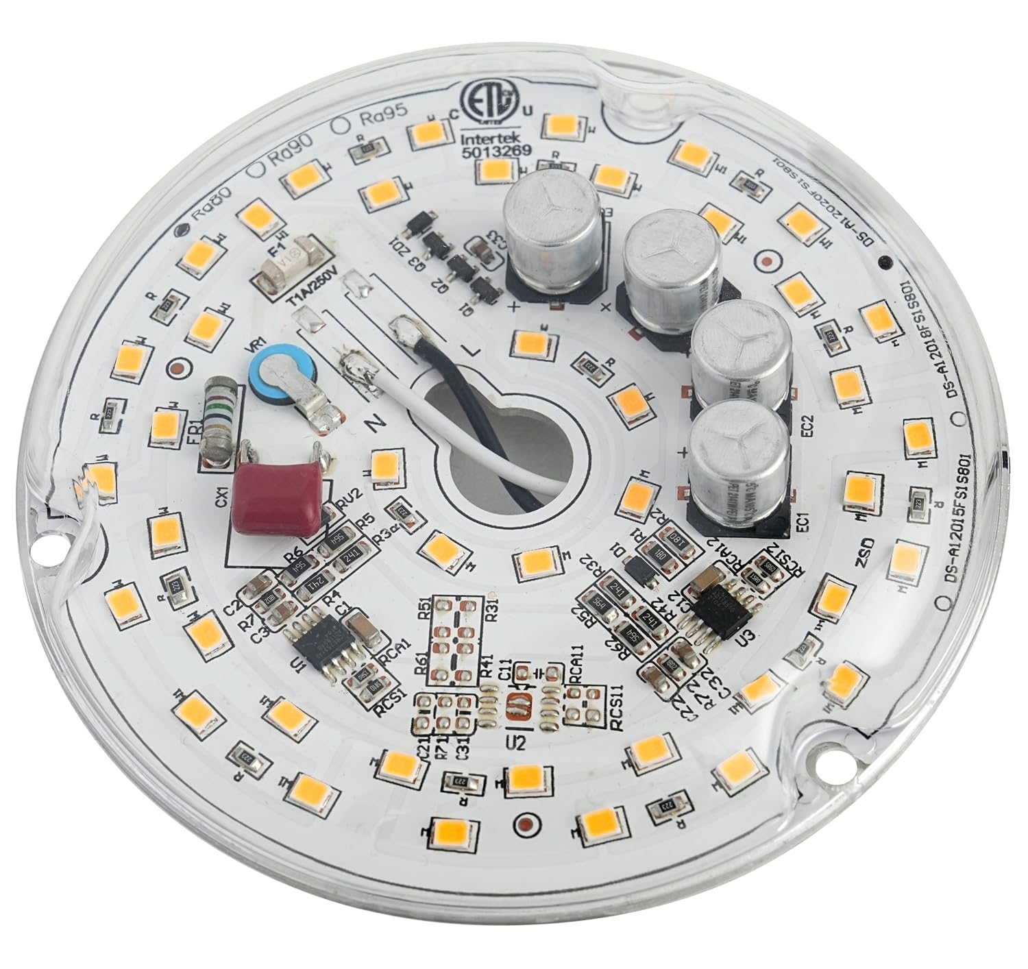 HAOLEDI 4'' 20W LED Ceiling Fan Light Retrofit Kit, Warm White 3000K, ETL Certified, 2400LM Ceiling Flush Light Replacement