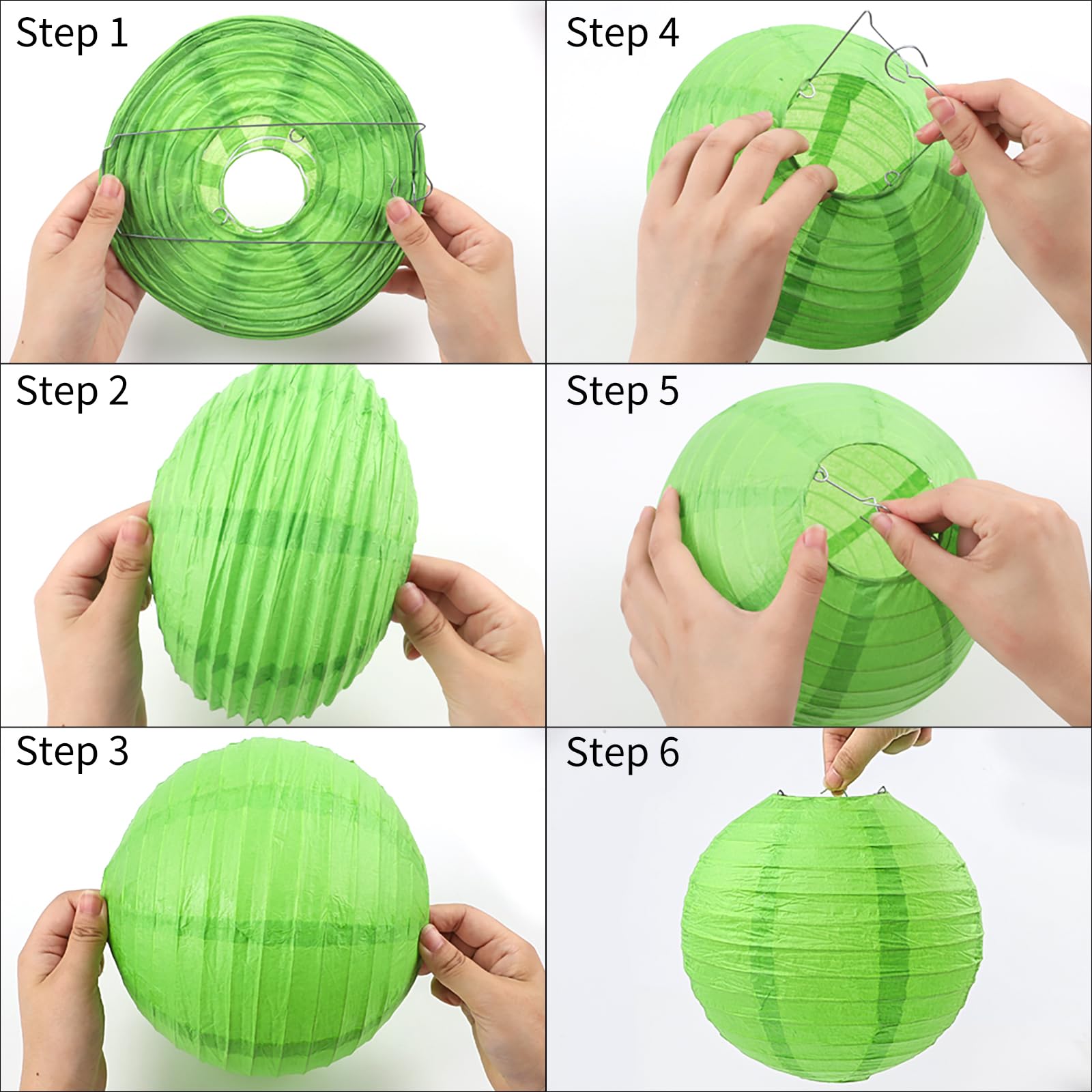 Zjhai 16 Pcs Colorful Paper Lanterns - Multi-Color Hanging Decorations For Party, Wedding, Home (Sizes: 4, 6, 8, 10 In)