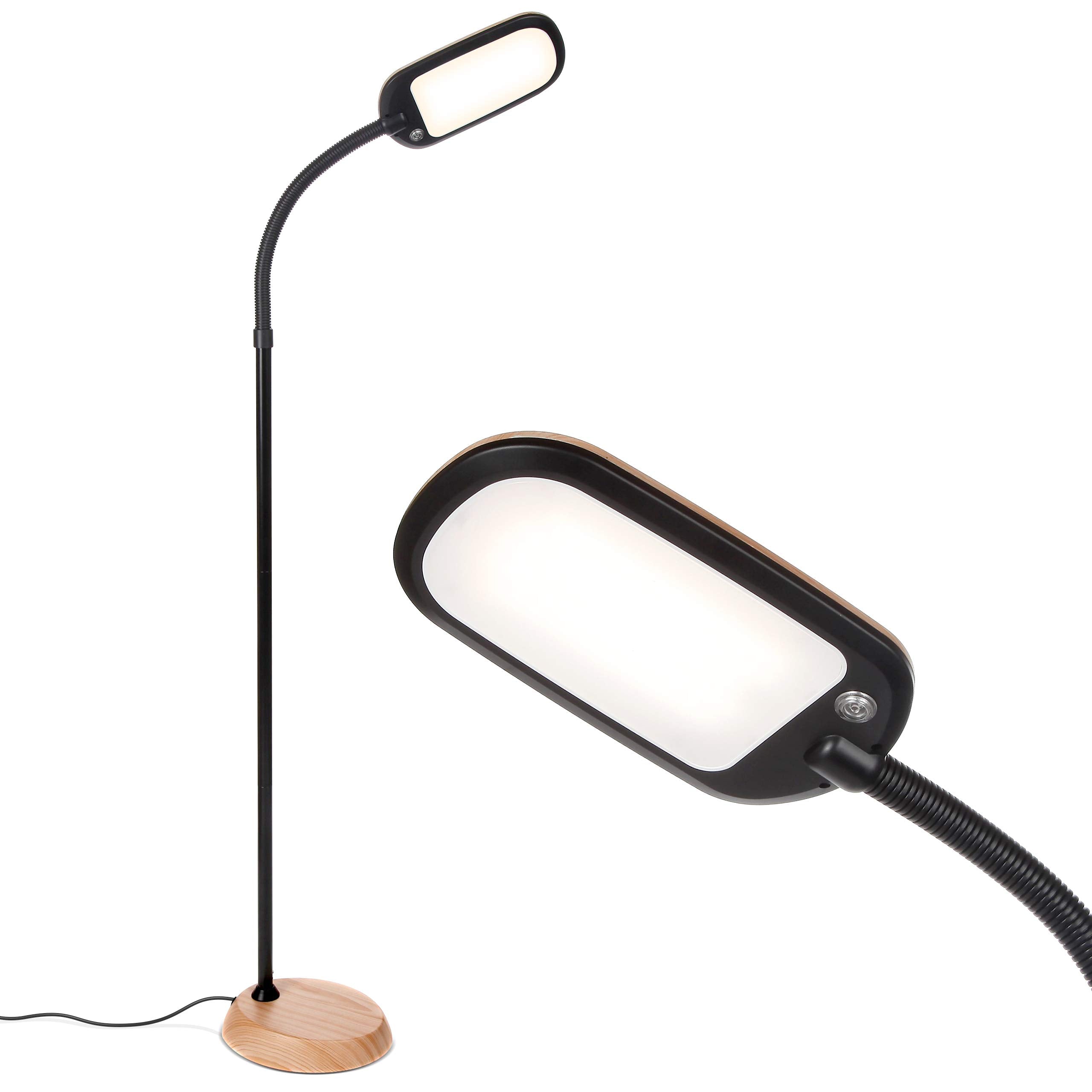 Brightech Litespan Slim Floor Lamp, Modern Led Lamp For Living Rooms & Offices, Tall Lamp With Adjustable Gooseneck, Work Light