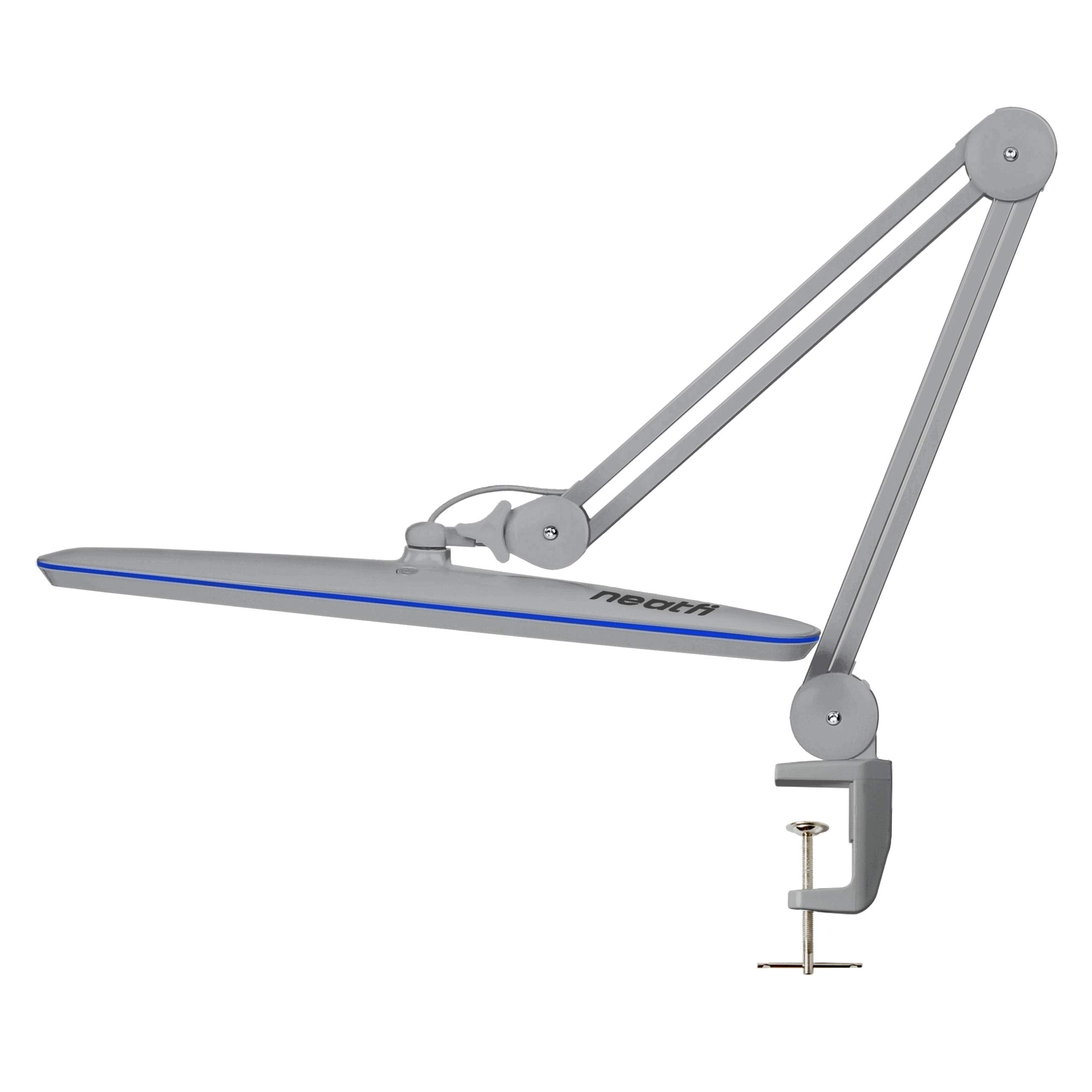 Neatfi XL LED Task Lamp 2200 Lumens 24W 23 Inches Silver Model 9503LED Dimmable Eye-Caring Glare Free