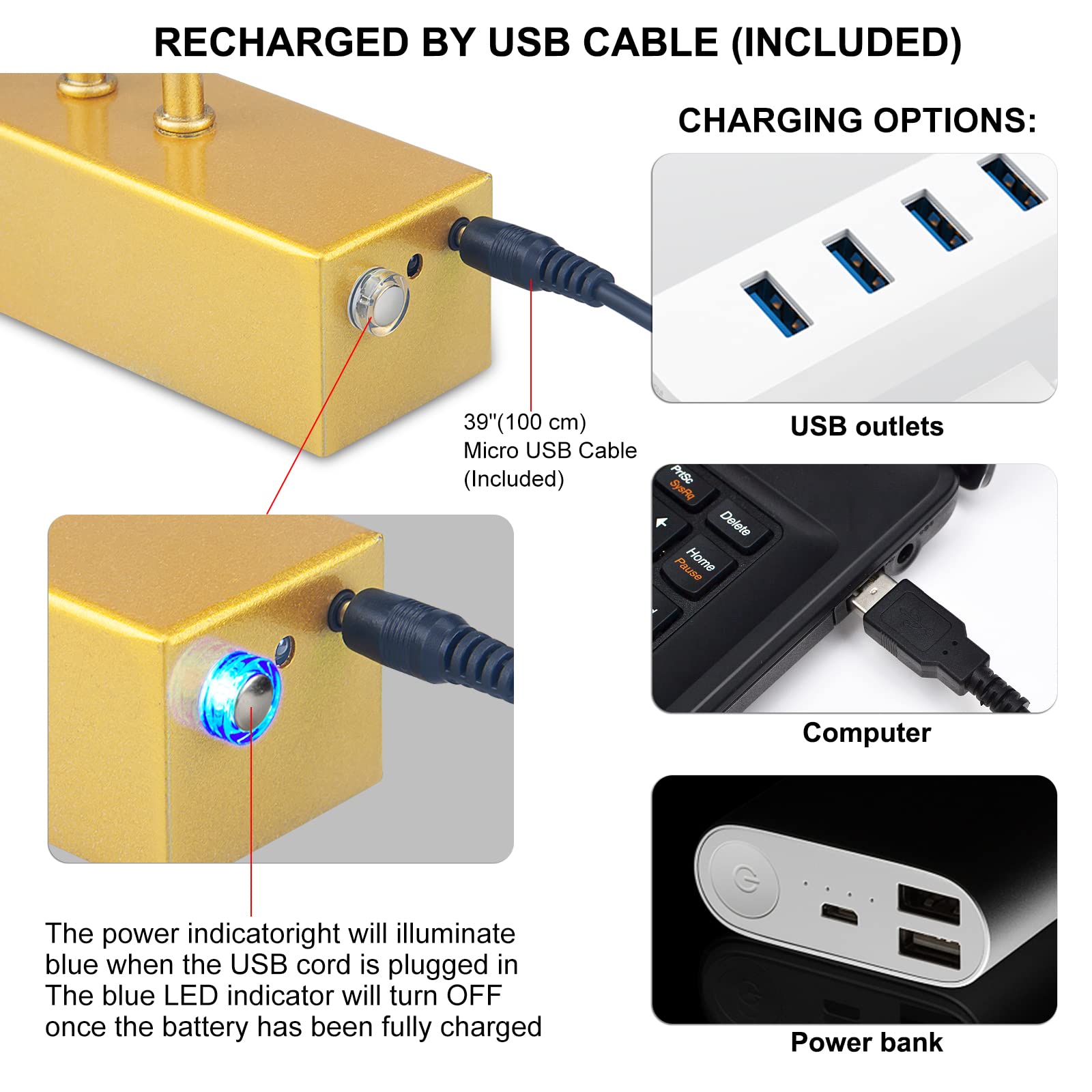 RAIFOOLLY Picture Light,5000mAh Rechargeabl Art Lights for Paintings,Remote 16 Display Accent Lighting with Timer and Dimmable f