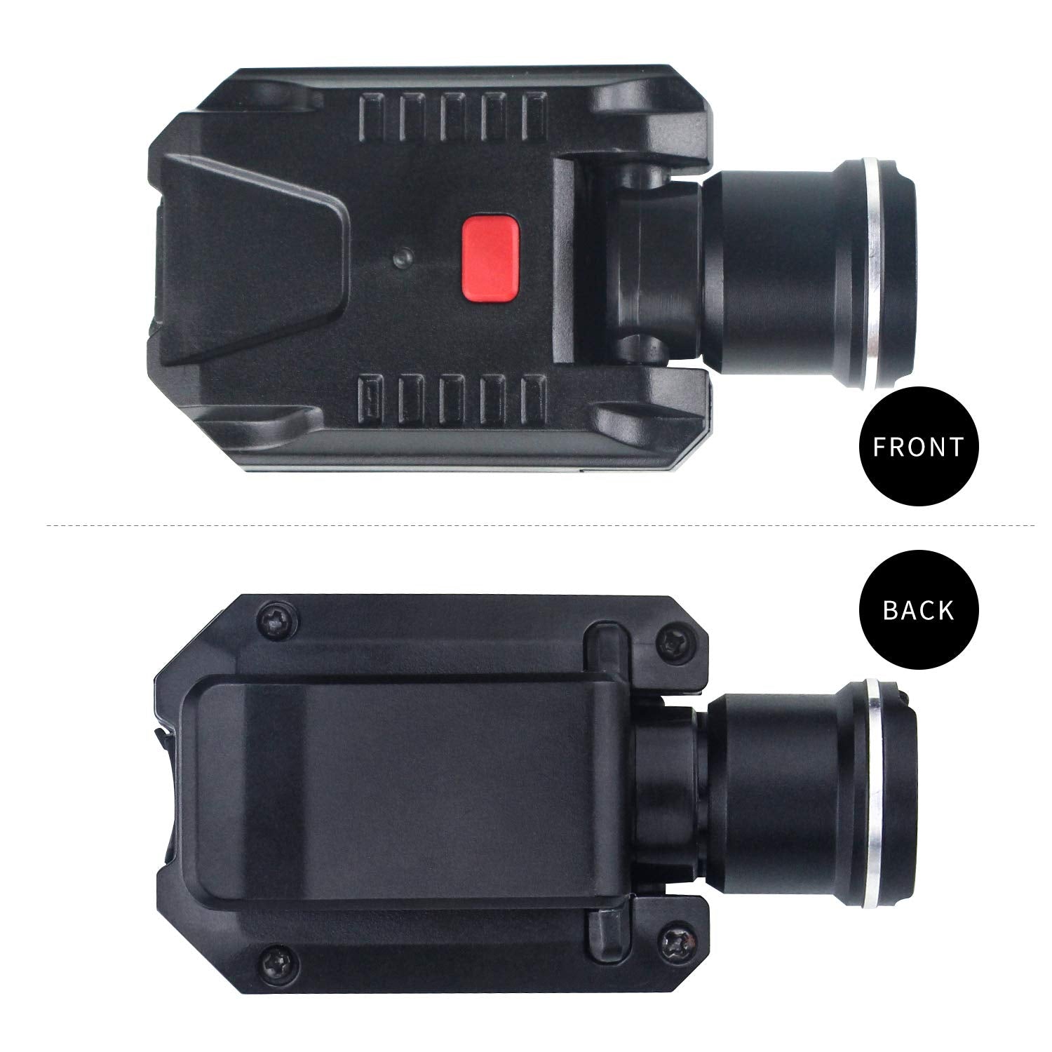 FISHNU Clip-on Hat Light, 500 Lumens USB Rechargeable, Aluminum Alloy, Zoomable, Model fs-9007, Black