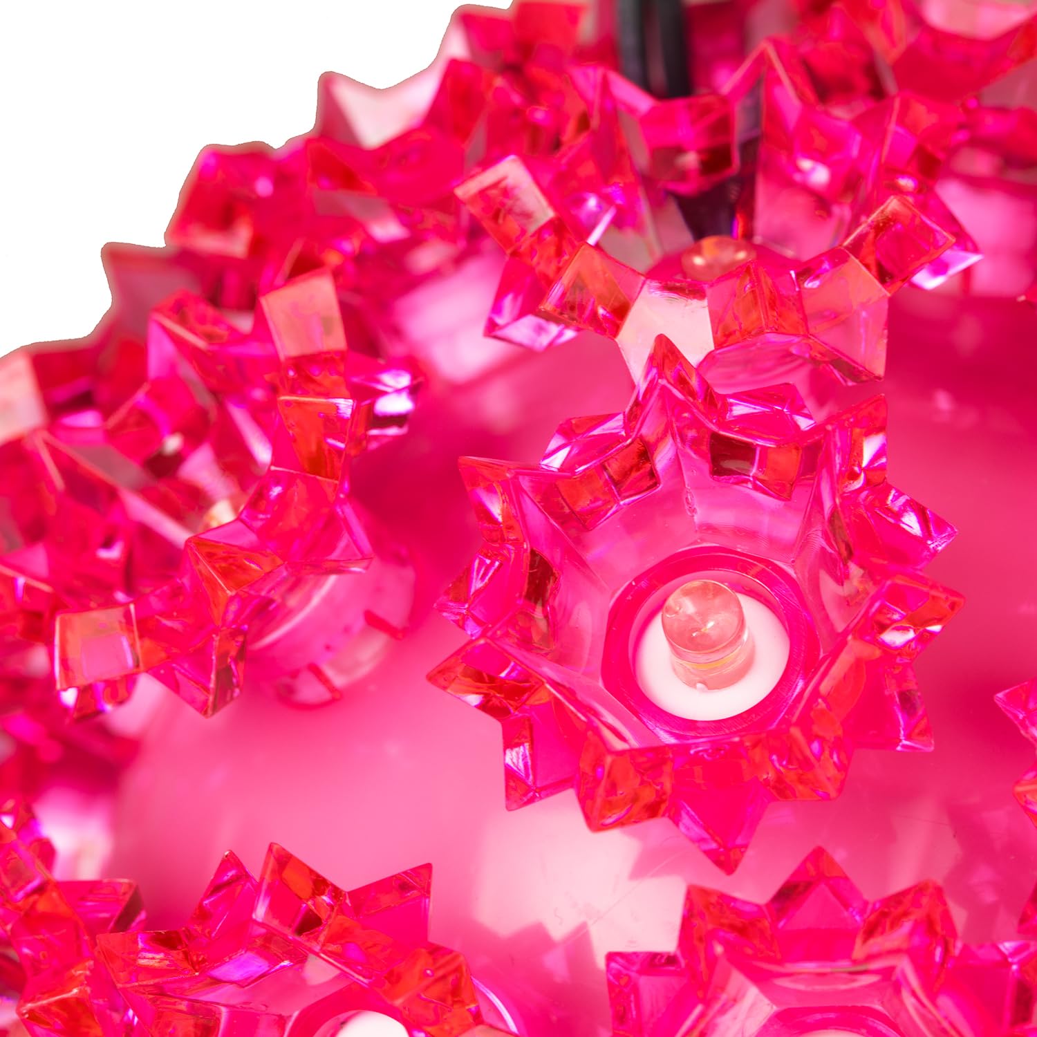 Novelty Lights 50 LED Light Sphere, 6in Hanging Decor, Pink, Plastic, Model MRD-50A-2