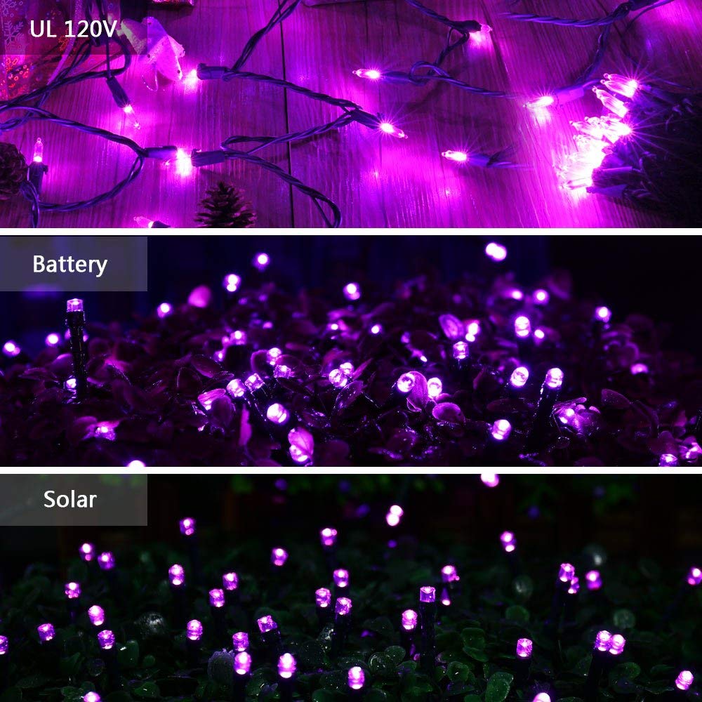 Brizled 33Ft 100 Led Purple Halloween String Lights, Ul Certified, Connectable, Outdoor/Indoor, Perfect For Parties And Holidays