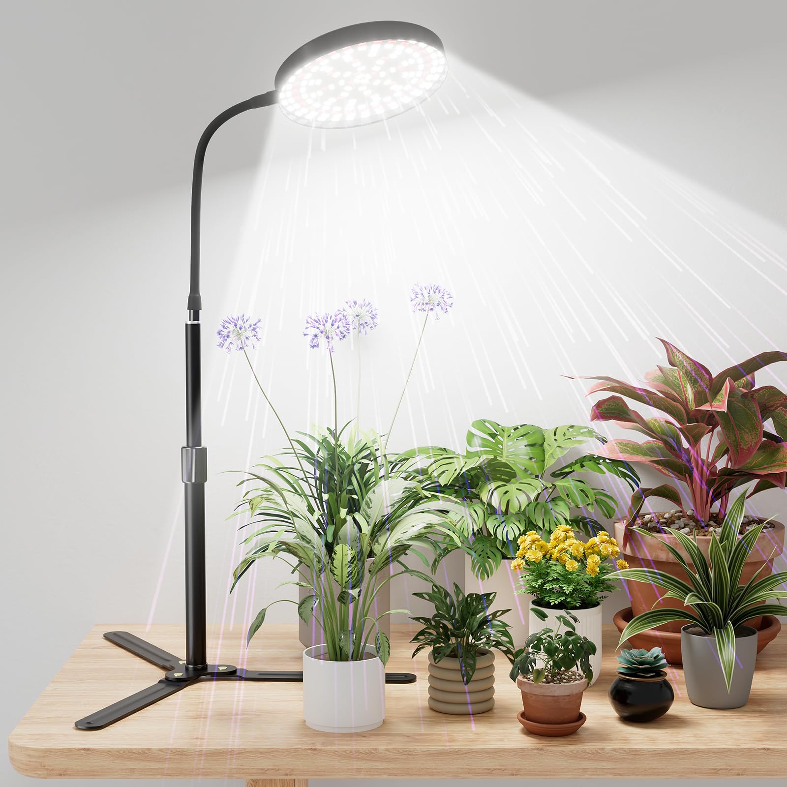 GooingTop Grow Light for Plants Indoor Growing,6000K Full Spectrum Plant Growing Lamp with White Red Blue LED for Pots Succulent