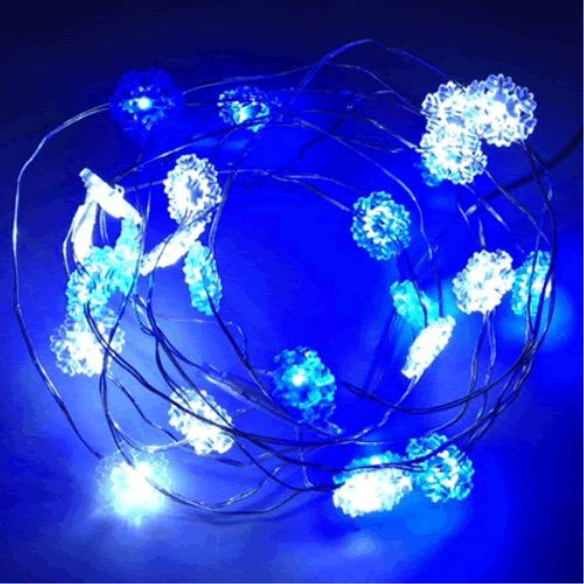 blinkee LED String Lights with Blue Snowflakes