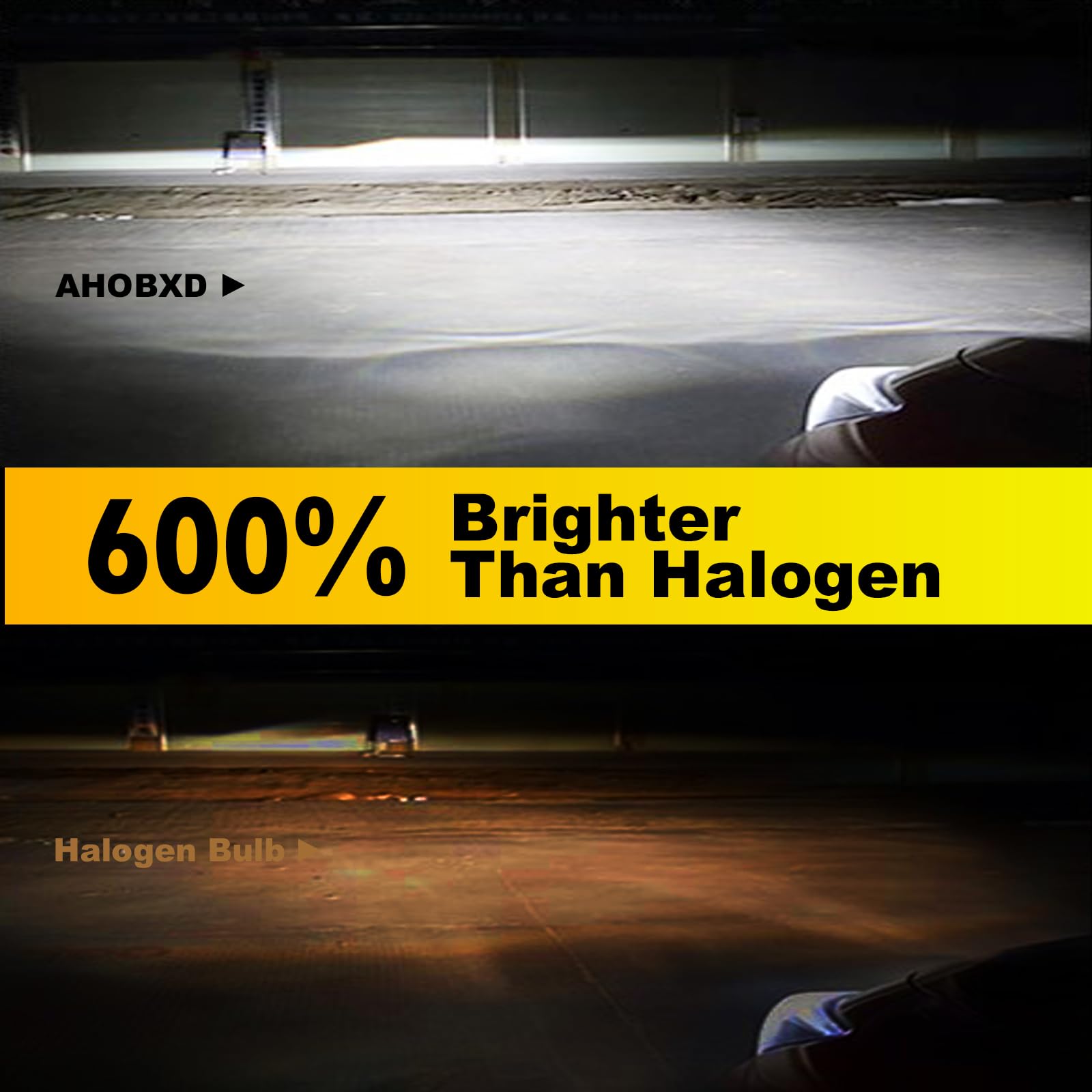 AHOBXD H7 Light Bulbs Pack of 2, 6500K White, 30000LM Brightness, 80000 Hours Life Span, Plug and Play, H7/H18