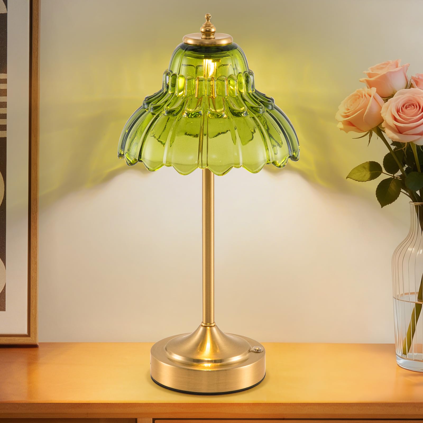 EIDEARAY Cordless Touch Control Table Lamp, 6000mAh Rechargeable Table Lamp, Battery Operated Portable Table Lamp, 3-Color Dimma