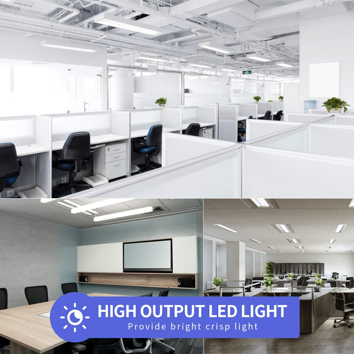 Trlife 8Ft Led Tube Light, T8 8Ft Led Bulbs 45W 5000K Daylight White Fa8 Base Tube Lights, Fluorescent Light Bulbs Replacement,