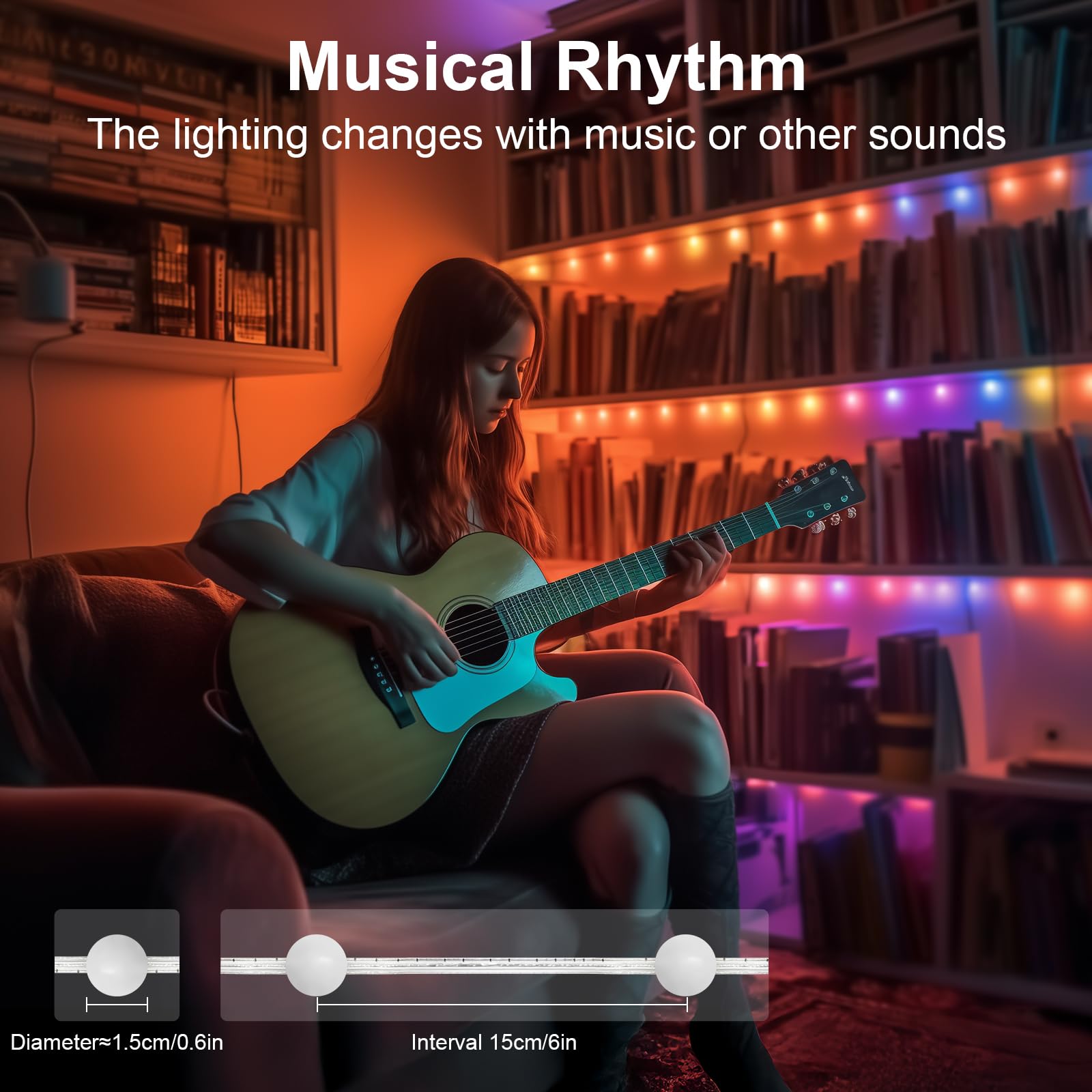 Super Rgb Color Changing Globe String Lights, 66Ft Smart Fairy String Lights With App Control, Mini Ball Led Twinkle Lights Hanging For Indoor Outdoor Bedroom Party Halloween Christmas Decor