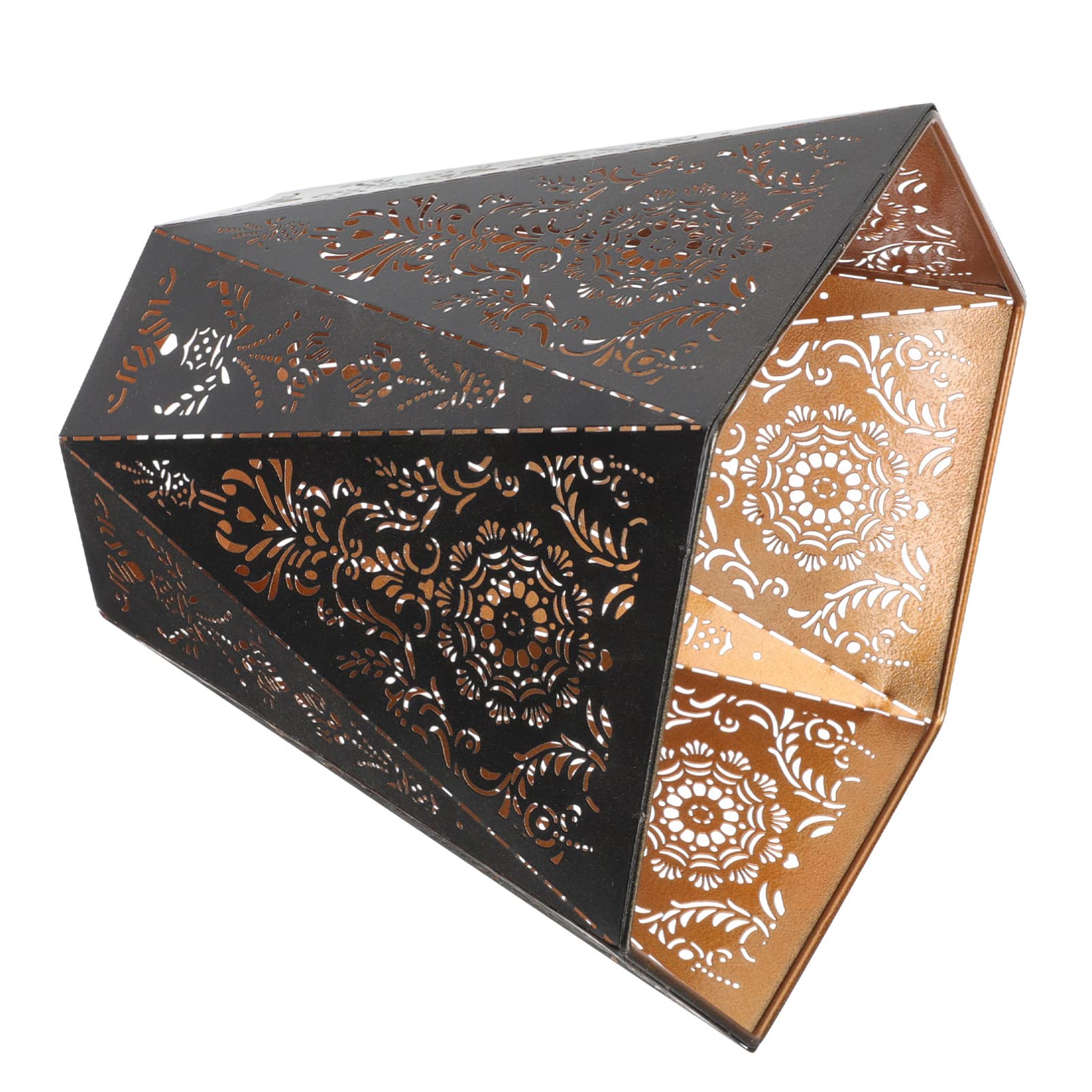Uonlytech Vintage Decor E27 Metal Lamp Shade, Flower Hollow Out Chandelier Lampshade Table Lamp Cover Light Accessories For Pend
