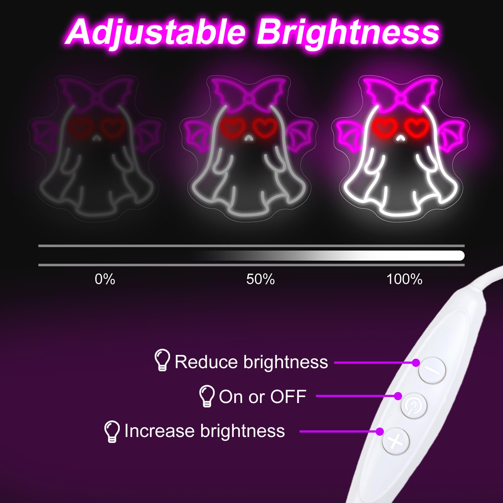 Bat Ghost Neon Sign Spooky Halloween Neon Decor Gothic Style For Halloween Decor Unique Gift For Kidroom Decoration Funny Bedrooms Wall Art Party  14.2X13