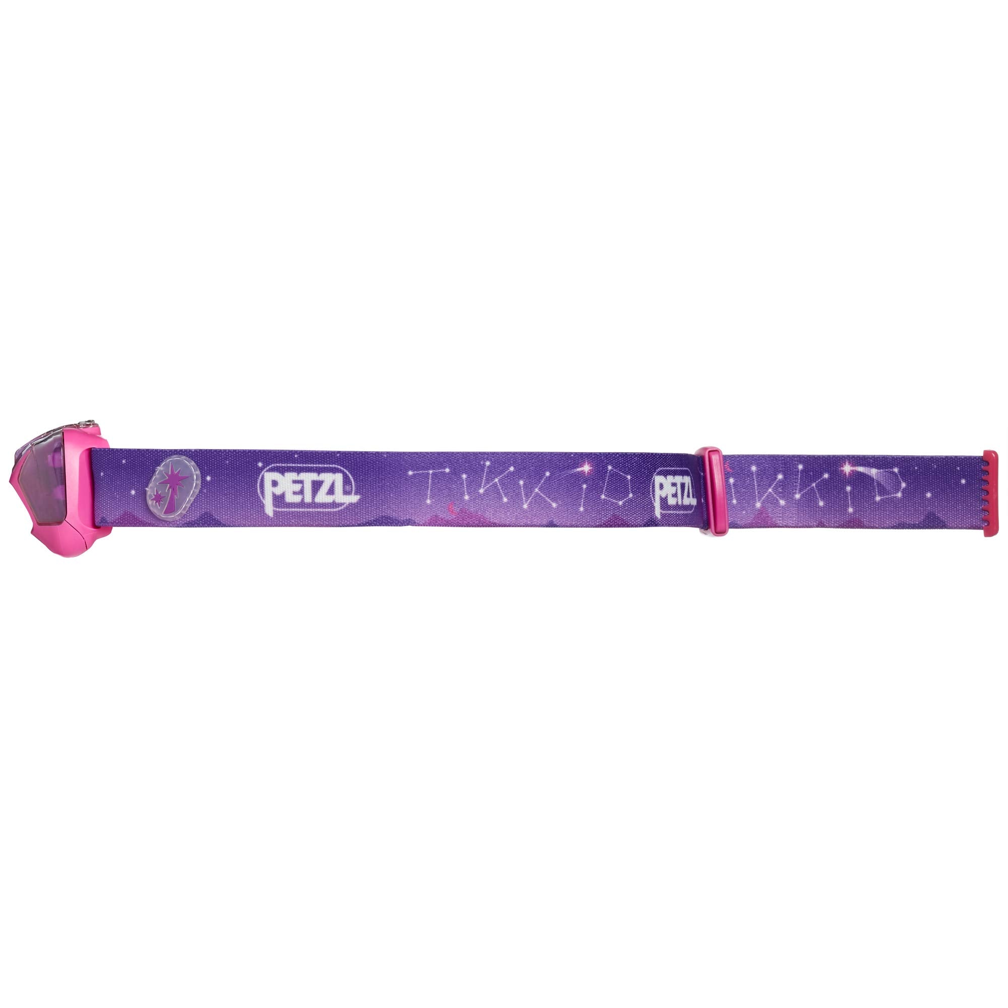 PETZL Tikkid Kids Headlamp - Adjustable Size, Flower Butterfly Lily Pink, Model E091BA01