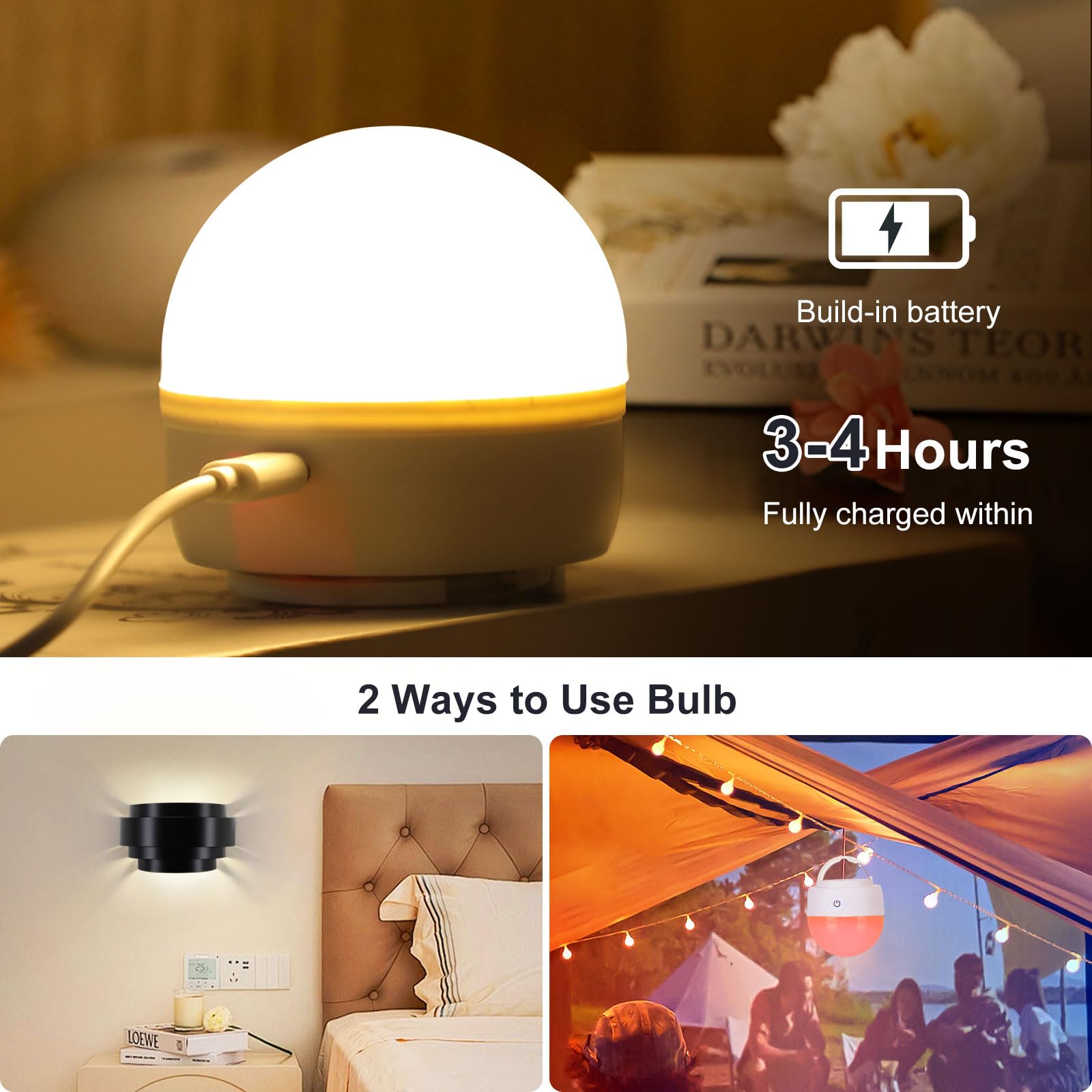 Lightess Rechargeable Wall Sconces With Remote Control, Cordless Wall Light Battery Operated Dimmable, Black Light Fixture For L