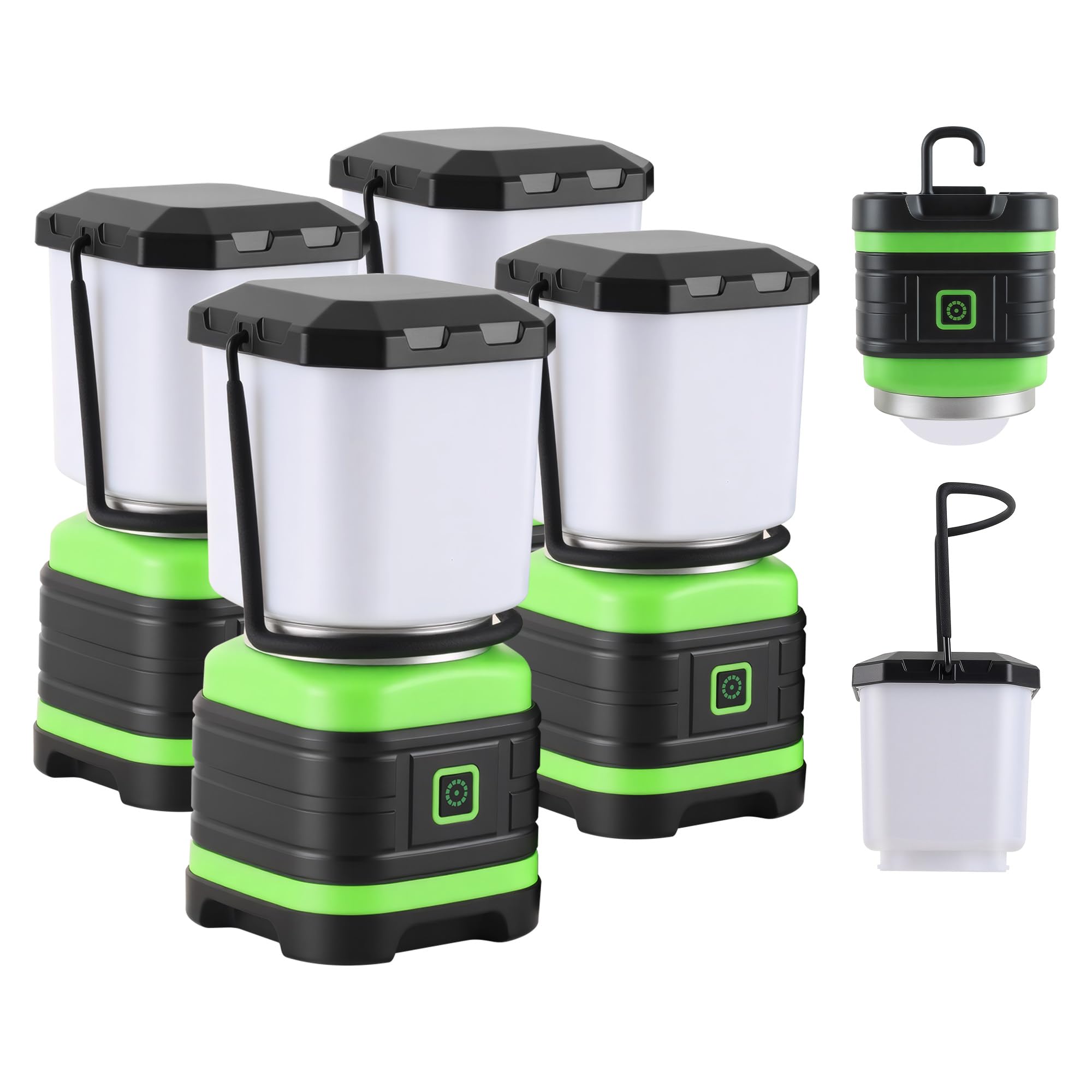 Lichamp LED Camping Lantern, Battery Powered LED Lights Camping Essentials, Portable Lanterns Flishlights for Emergency, Hurrica