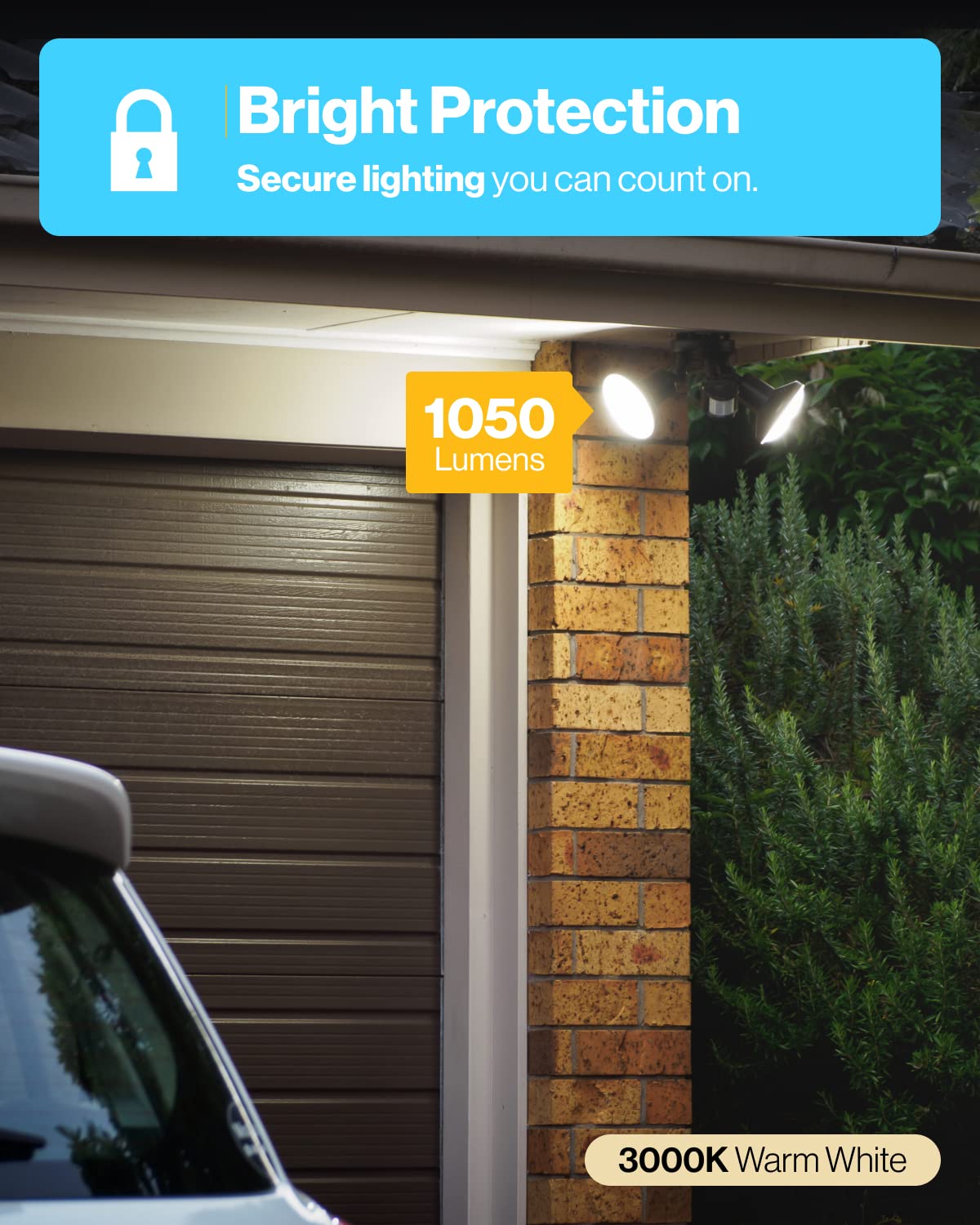 Sunco 6 Pack Flood Lights Outdoor Bulbs, Par38 Led Flood Home Patio Driveway Light, Waterproof, 3000K Warm White,1050 Lumens, 100W Equivalent 13W, Dimmable, Wet-Rated, E26 Base Ul