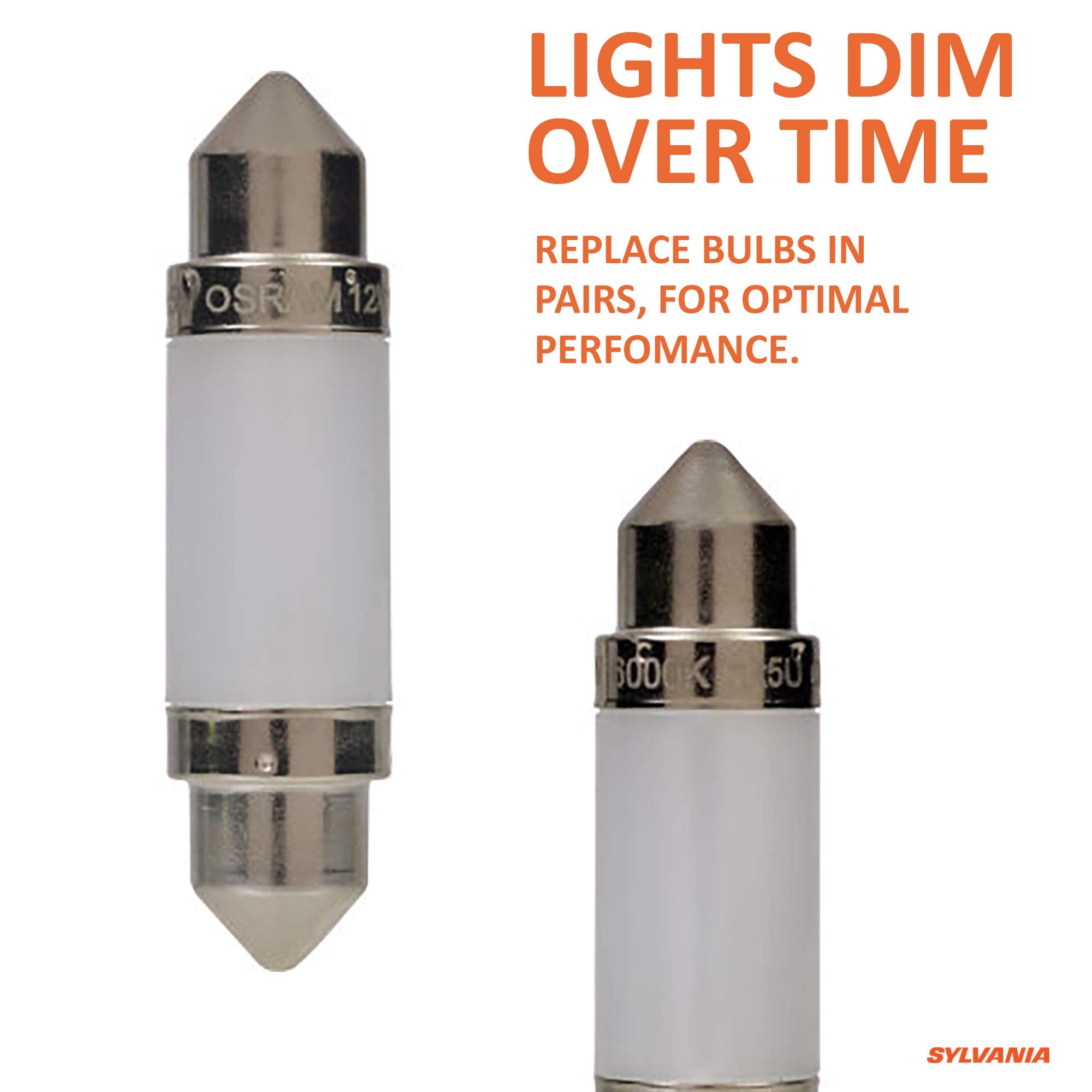 SYLVANIA 6411 ZEVO LED Festoon Bulb - White, Ideal for Interior Lighting, 41mm, 1 Bulb