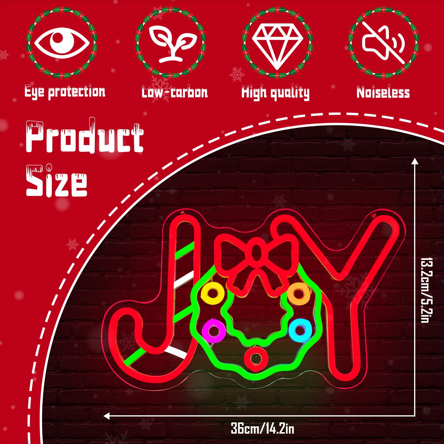 Christmas Neon Sign Christmas Joy Neon Sign Christmas Led Sign Candy Neon Christmas Decorations Joy Christmas Lights Dimmable Li