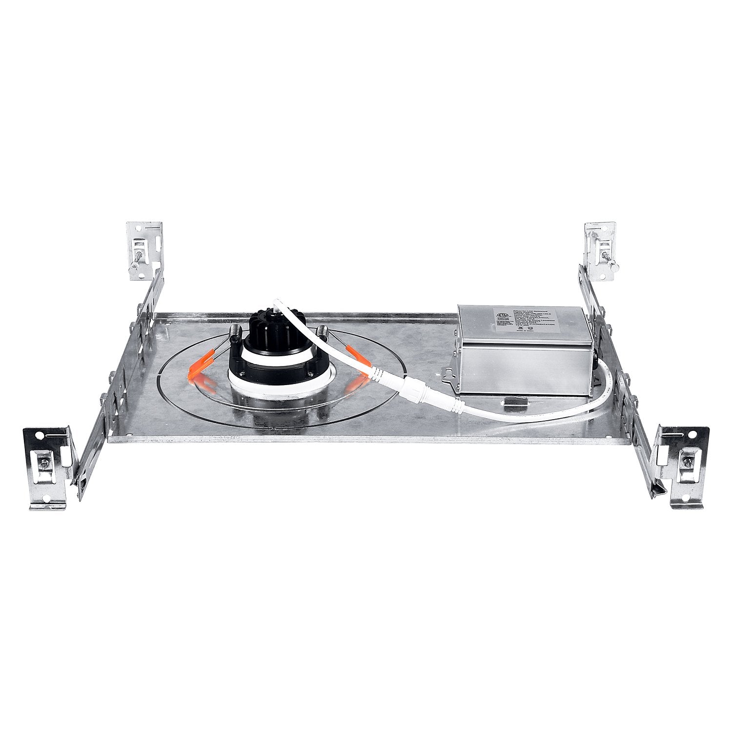 Luxrite New Construction Mounting Plate, 3-4-6 Inch Led Recessed Lighting Kits, Extendable Hanger Bars, Etl Listed - Shallow Rec