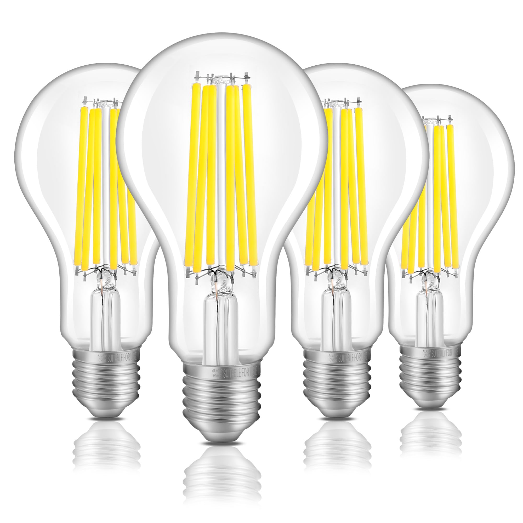 ALAMPEVER 2650LM A23 LED Light Bulb with Dimmable Function, 18W (150 Watt Equivalent), 5000K Daylight White, Super Bright Edison