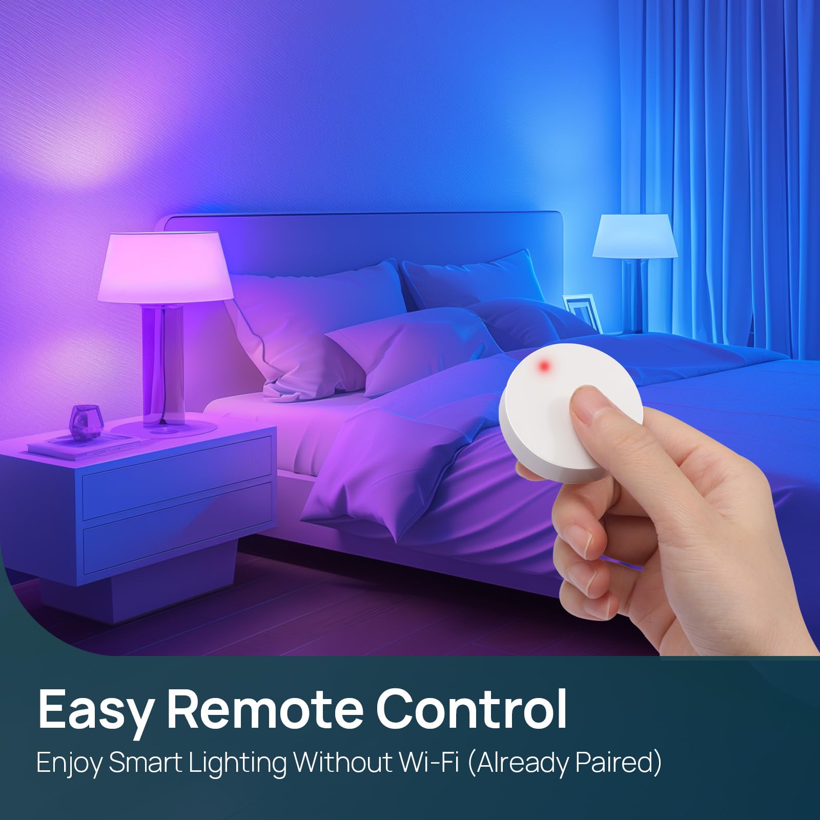 Linkind Smart Light Bulbs With Remote Control, Smart Bulb That Work With Alexa & Google Home, 16 Million Color Changing Light Bu
