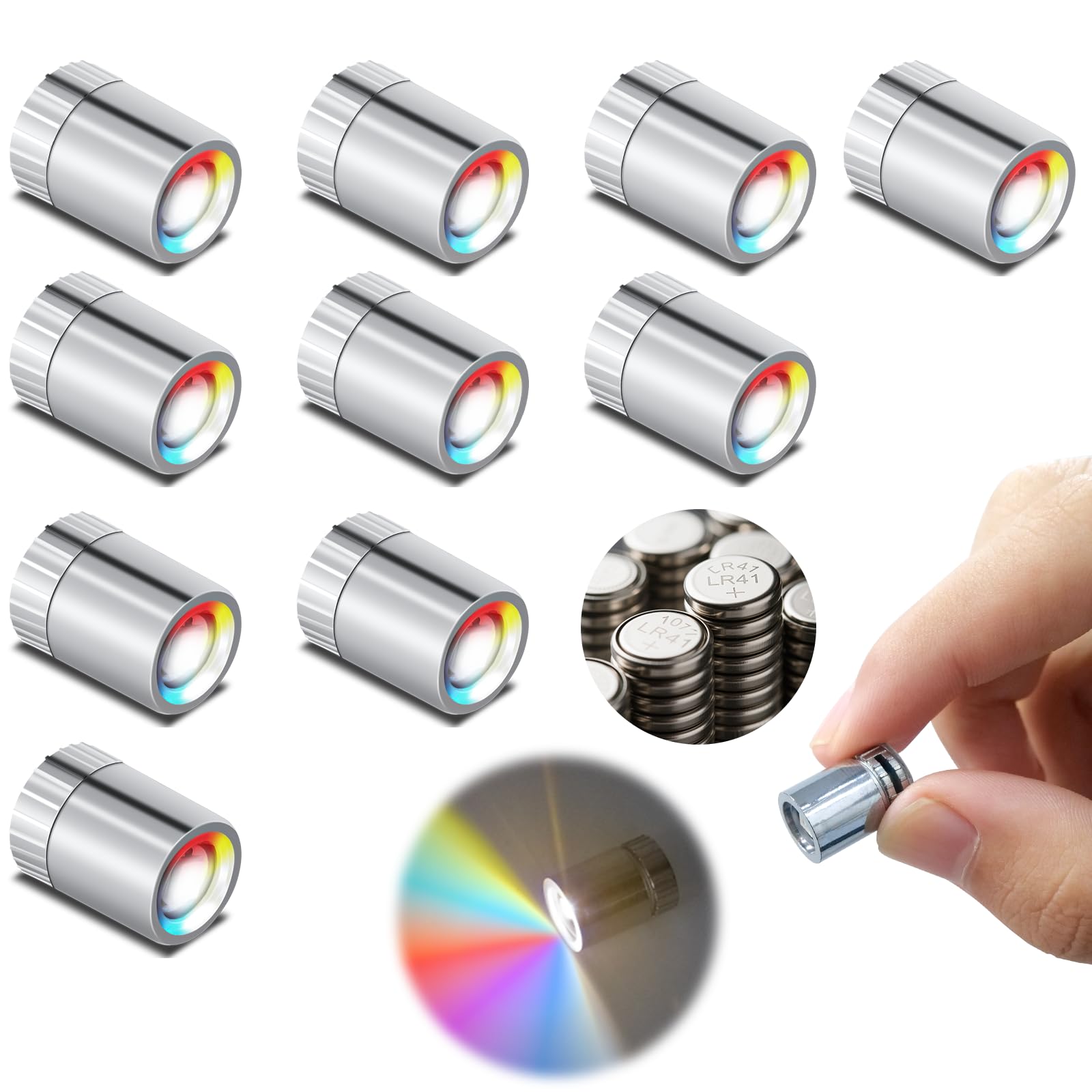 Mini LED Lights  10 PCS Small Spotlight Battery Operated Tiny SMD Lamp  Miniature LED Light for DIY Hand Craft  Small SSL Lights for Dollhouse  Action Figures  Toy Building (Multi Color Changing)