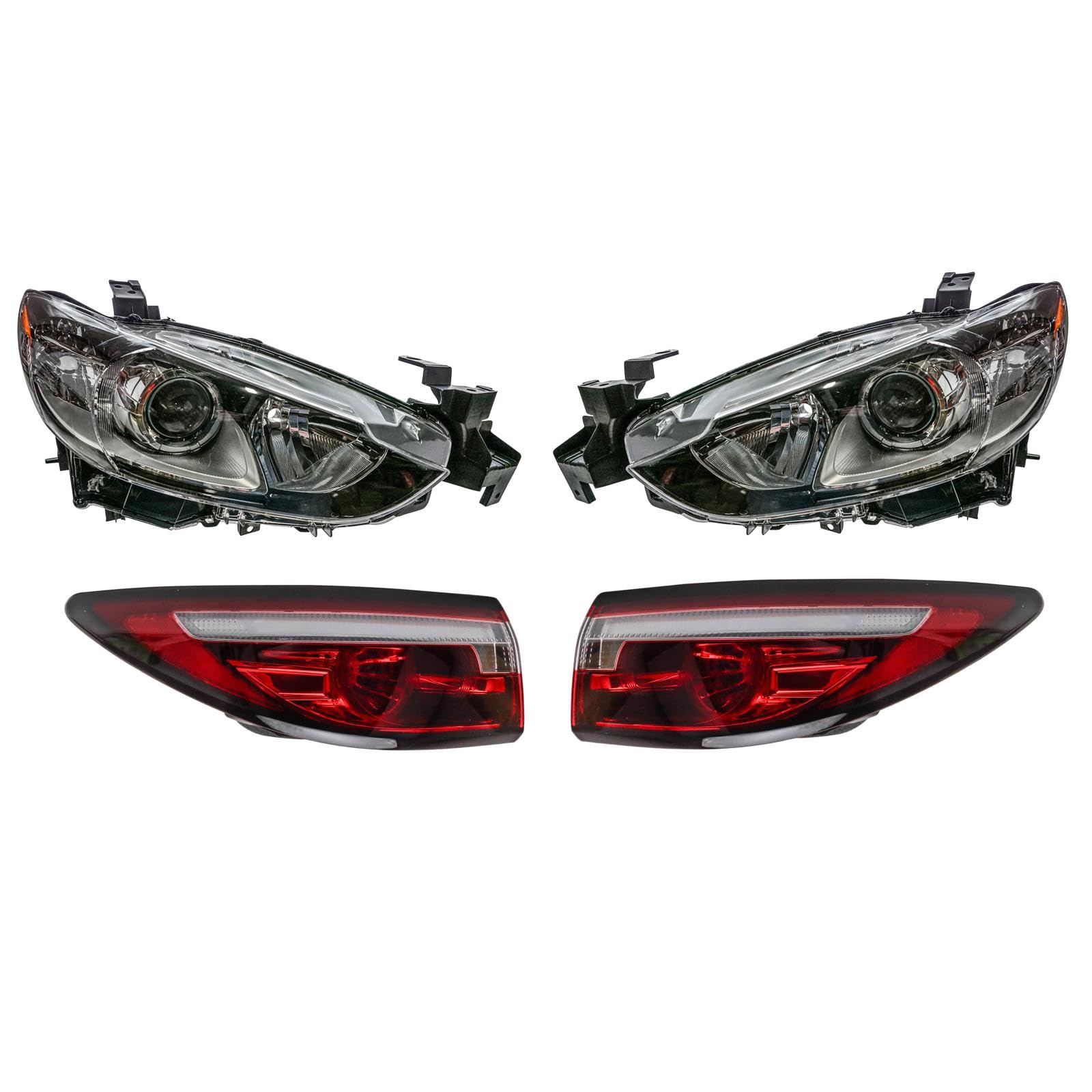 Trq Lighting Kit Ma2518160 Ma2519160 Ma2804127 Ma2805127 Compatible With 2018-2020 Mazda 6