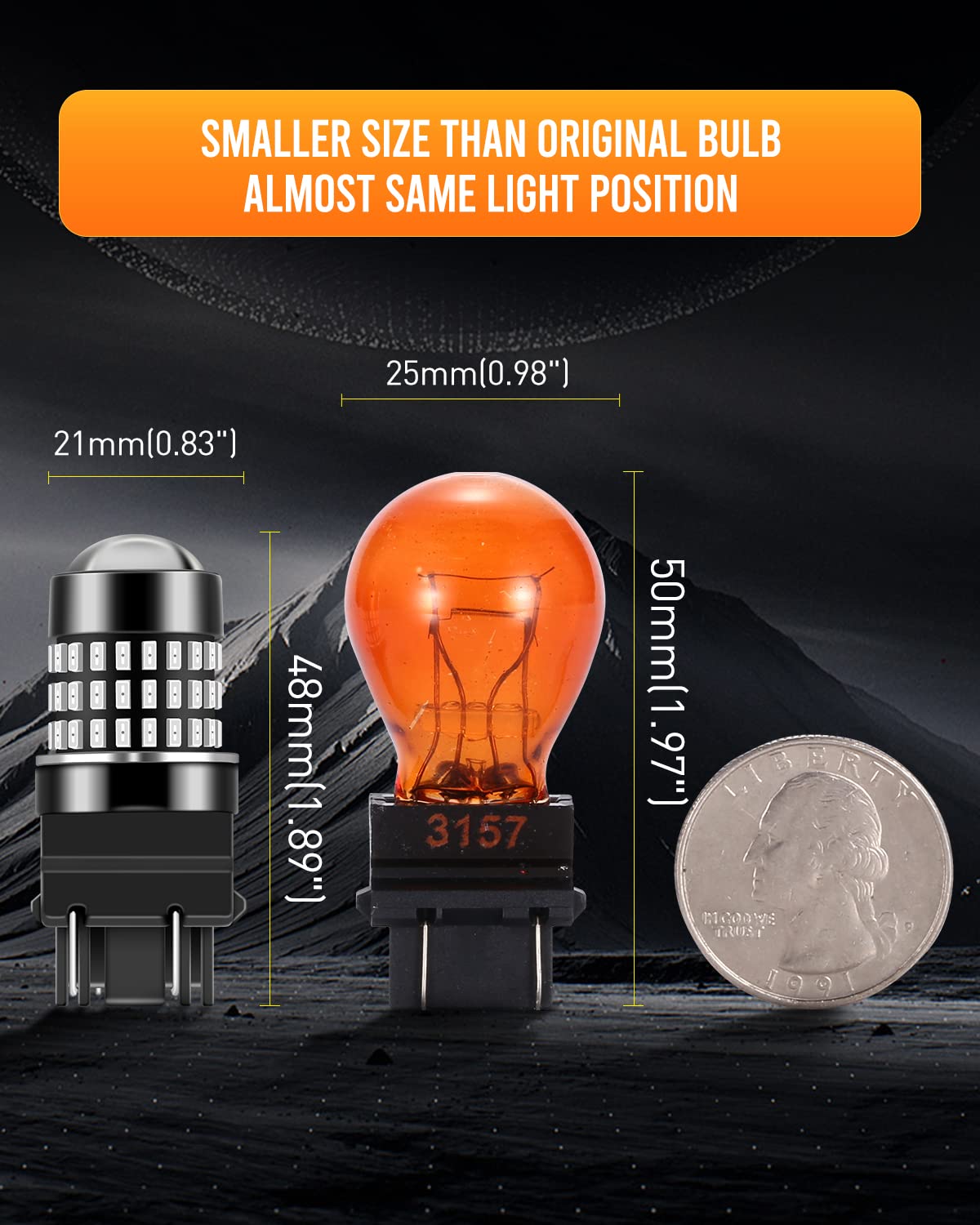 LUYED 3157 LED Bulb Red for Brake Lights 400% Brighter 12-24v Super Bright 3056 3156 3057 4157 LED Bulbs with Projector for Tail