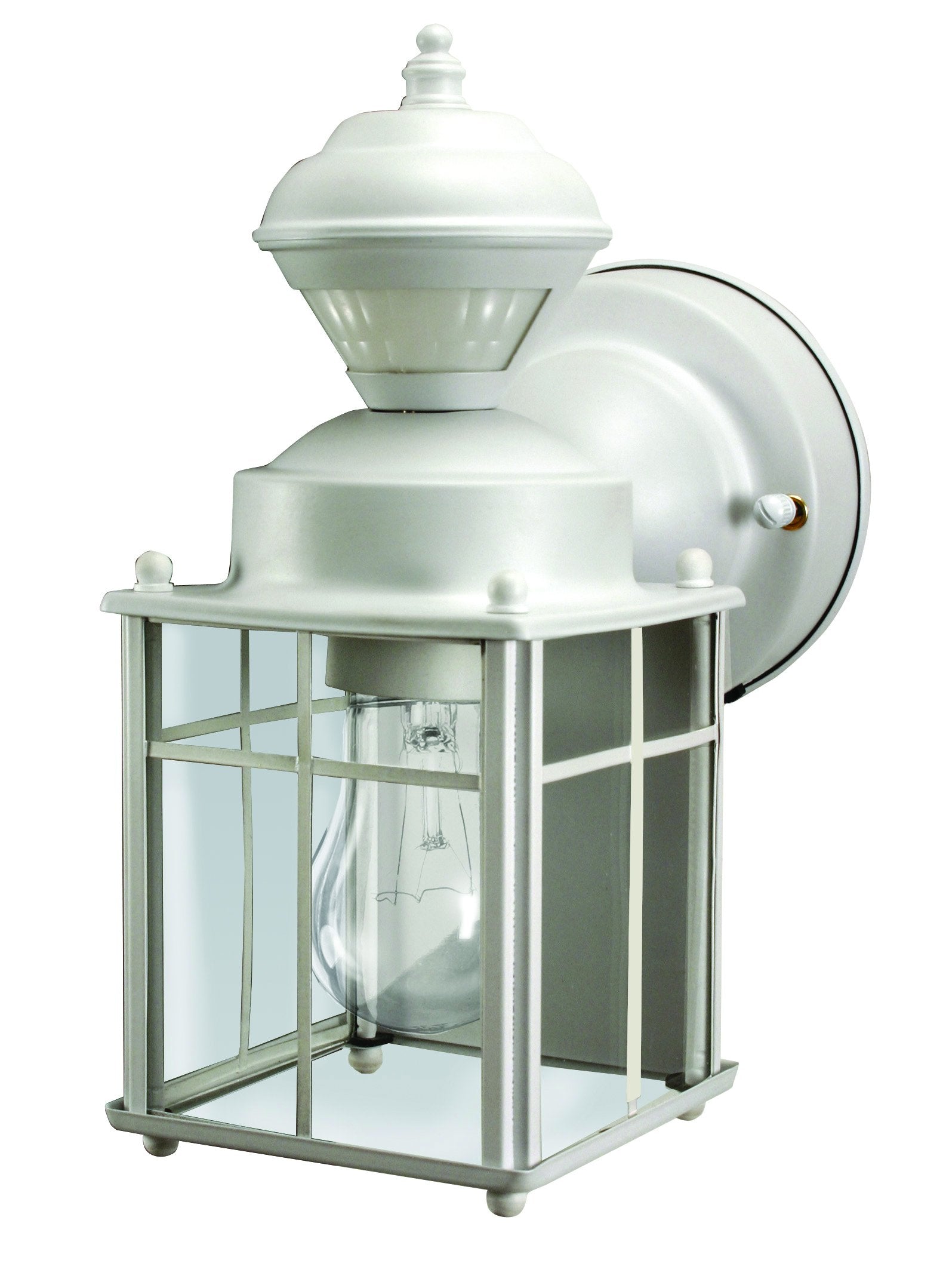 Heath Zenith Heathco HZ-4132-MW White Bayside Mission Style Motion Activated Lantern, Bulb Not Included