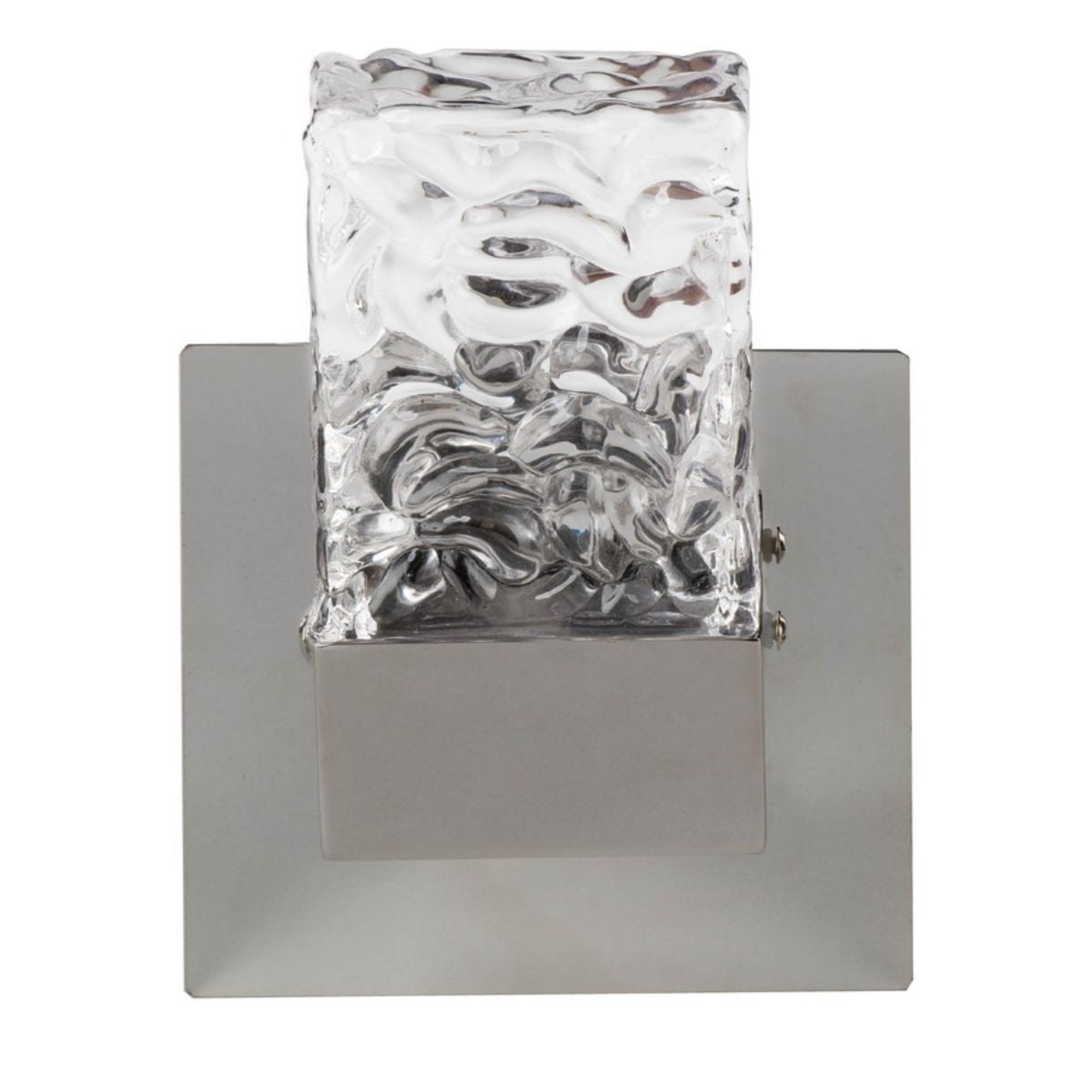 Finesse Decor Crystal LED Vanity Light, Single Contemporary, Modern Rectangular Wall Lamp for Bathroom, Wall