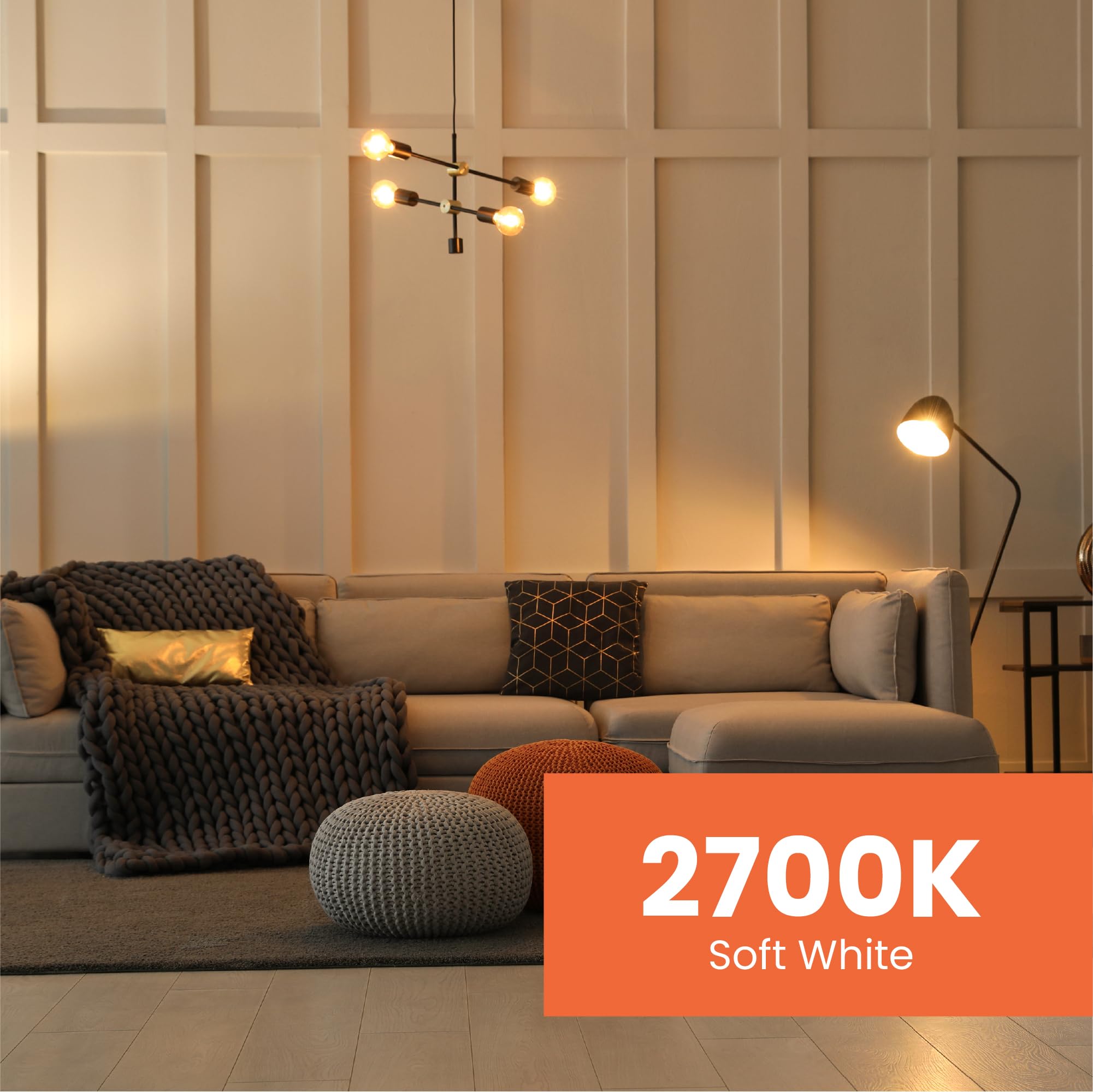 Feit Electric Led Clear A19 Medium Base Light Bulb - 40W Equivalent - 15 Year Life - 450 Lumen - 2700K Soft White - Dimmable | 4