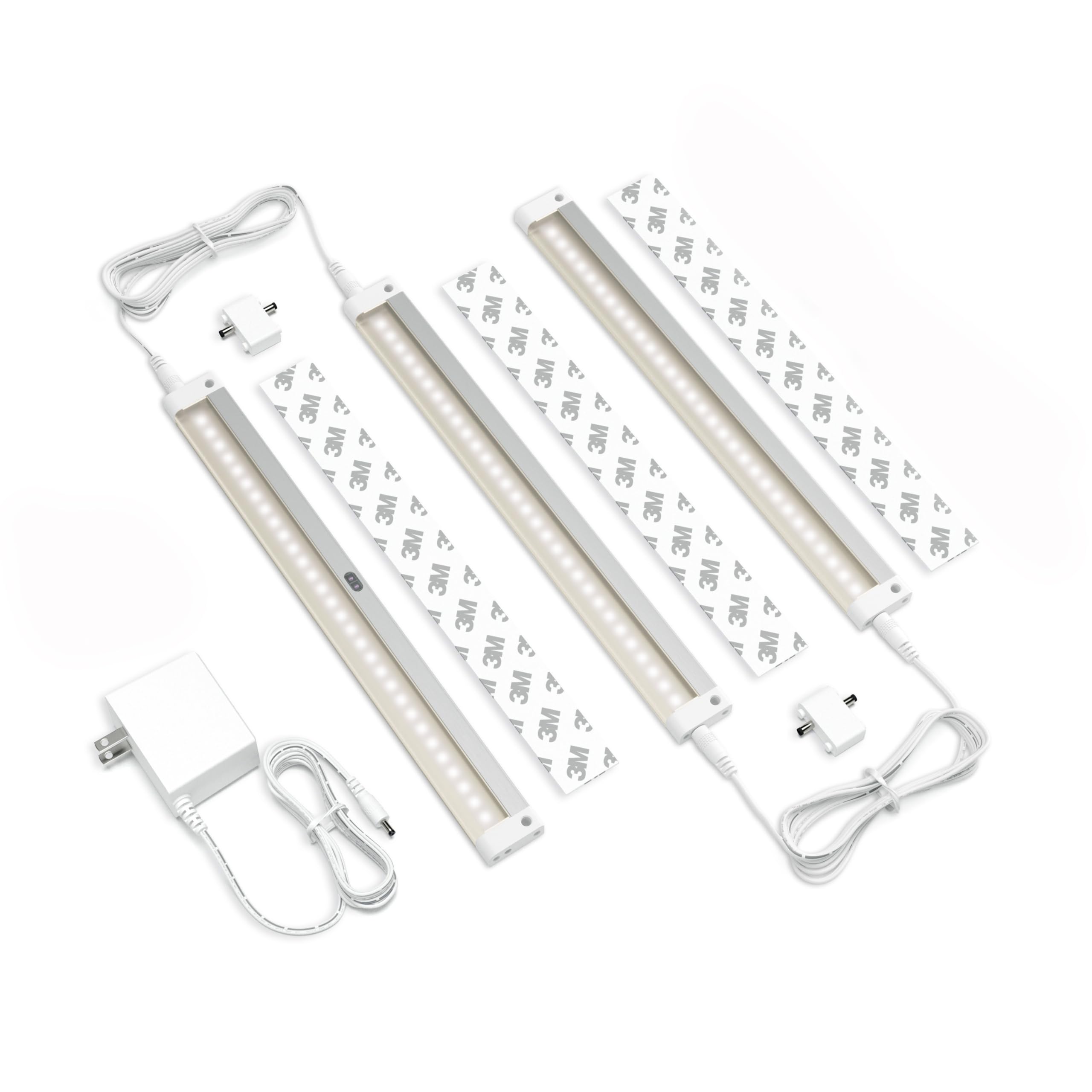 EShine Under Cabinet LED Lighting Kit, Dimmable 3-Pack 12 in, Touchless Control, Warm White (3000K)