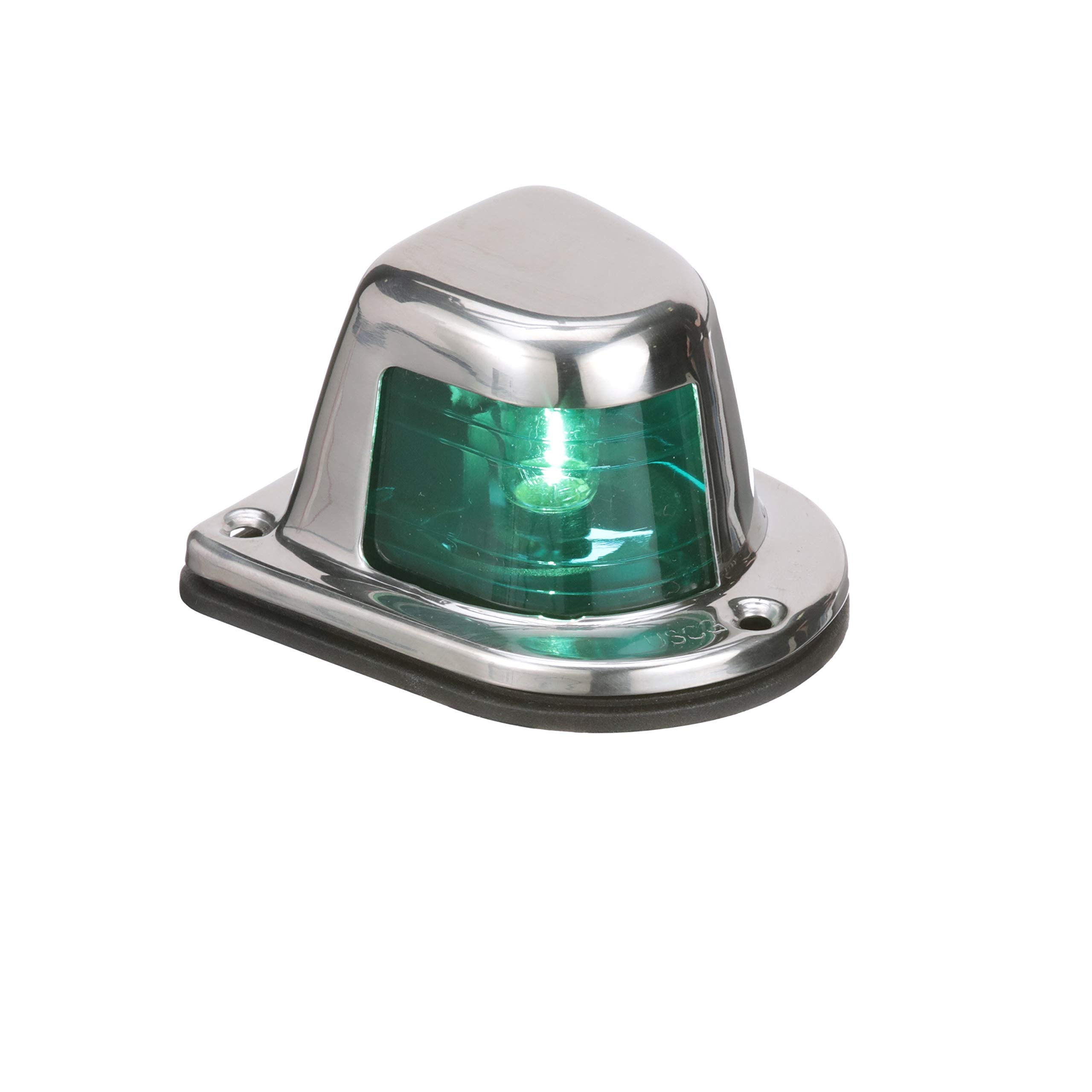 Attwood 66319G7 Sidelights, Stainless Steel Housing, Deck Mount, 1-Mile Visibility, 12V, One Size