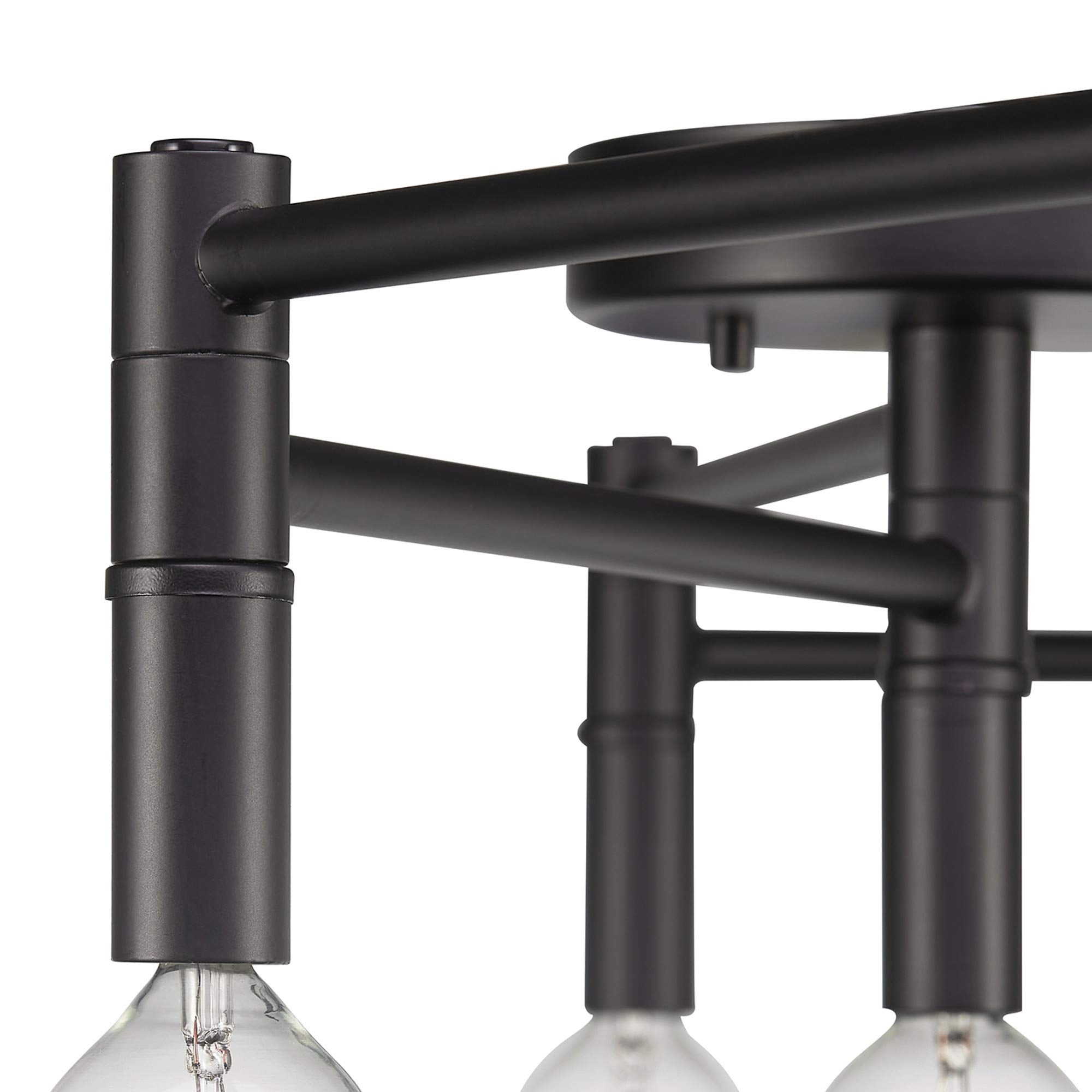 Globe Electric Tempo 5-Light Track Lighting, Matte Black, Model 59969, Metal Construction