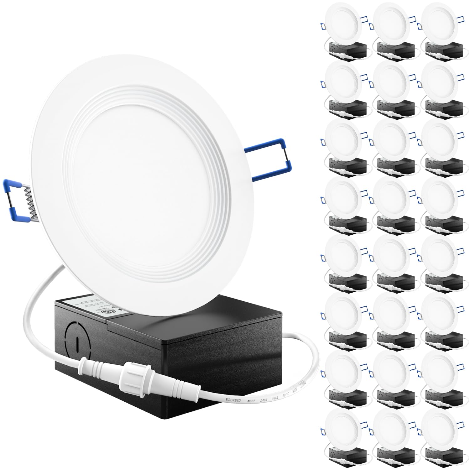 Sunco 24 Pack 4 Inch LED Recessed Lights, Ceiling Canless Recessed Light, Baffle Trim, 650 LM, 10W (60W Equivalent), 5000K Dayli