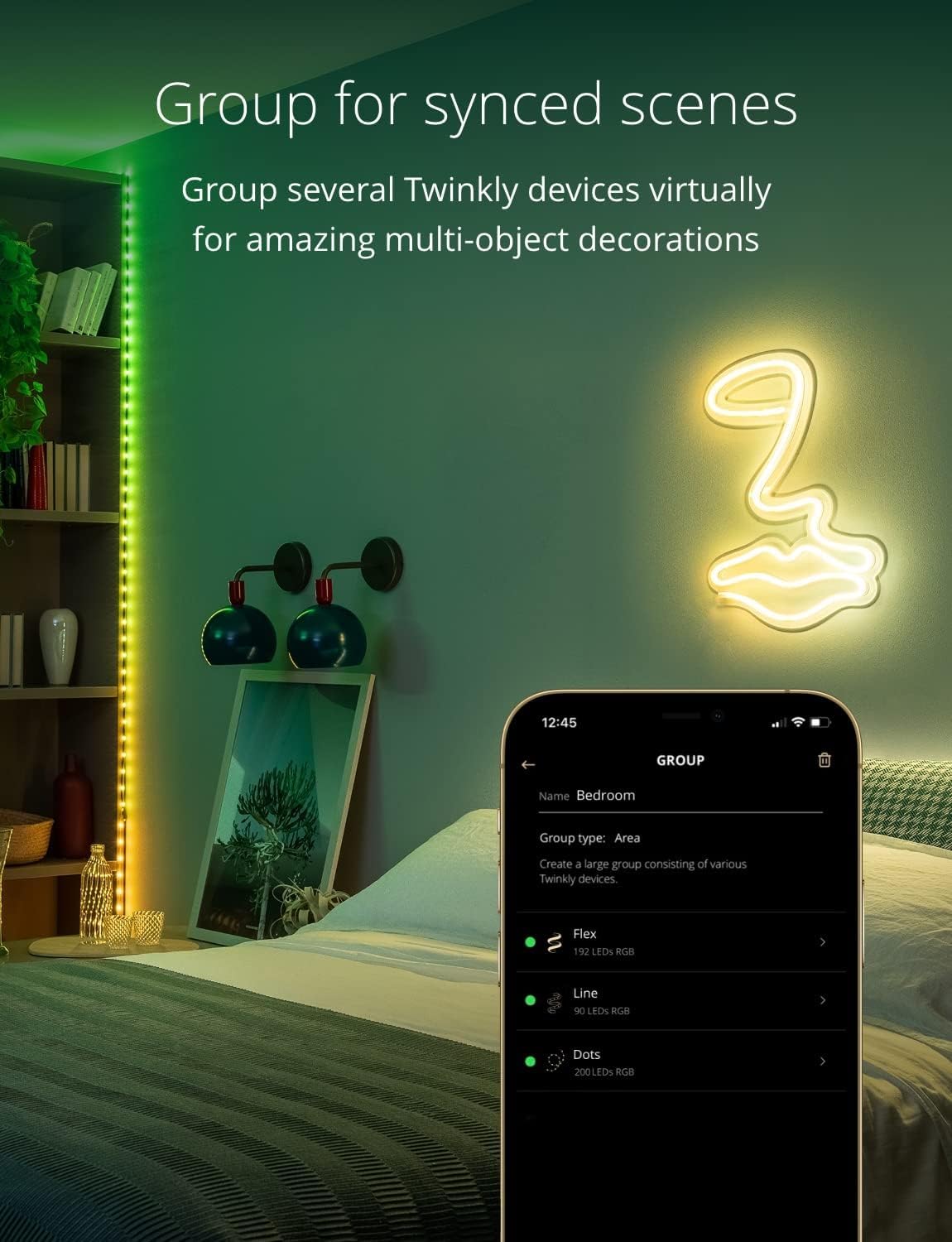 Twinkly RGB LED Strip Lights, 33ft Flexible, Transparent Wire, 200 LEDs, Compatible with Alexa/Google Home, IP44