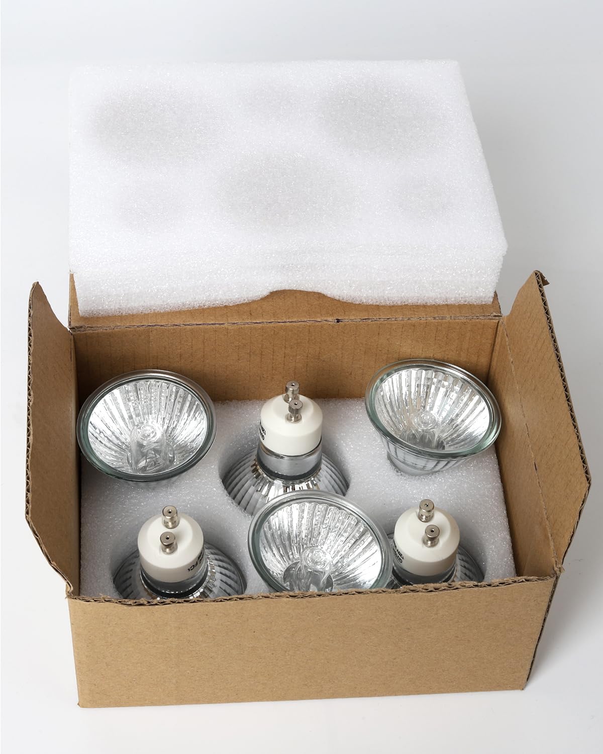 Elenhome GU10 Halogen Light Bulbs, 35W Dimmable MR16, 6 Pack, Glass, 2700K Warm White