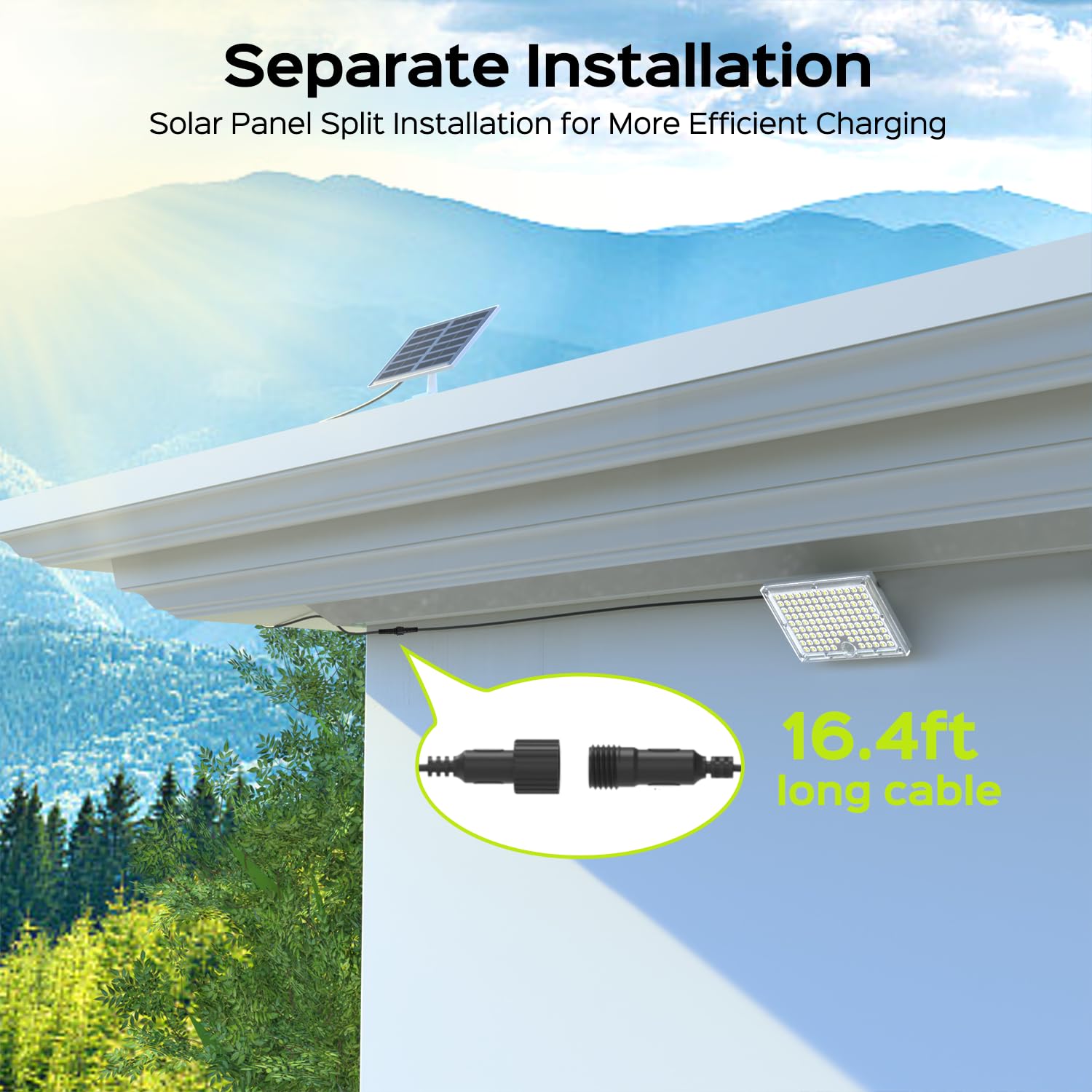 JACKYLED Solar Lights for Outside with Motion Sensor, 113 Bright LEDs 9000K Solar Flood Lights Outdoor Waterproof, Dusk to Dawn