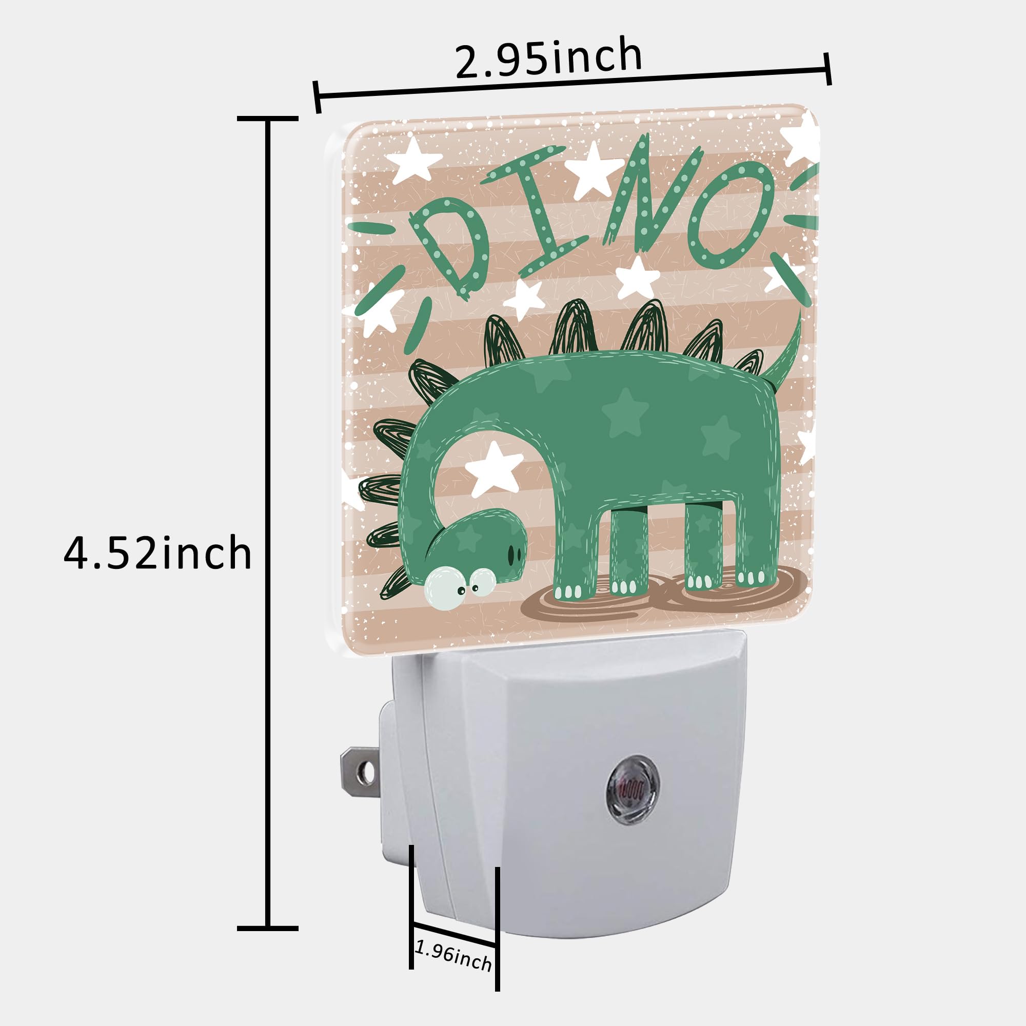Uiaoiais Night Light For Kids Girls Boys, Cute And Funny Dinosaur Led Night Light Plug Into Wall With Dusk To Dawn Sensor For Ro